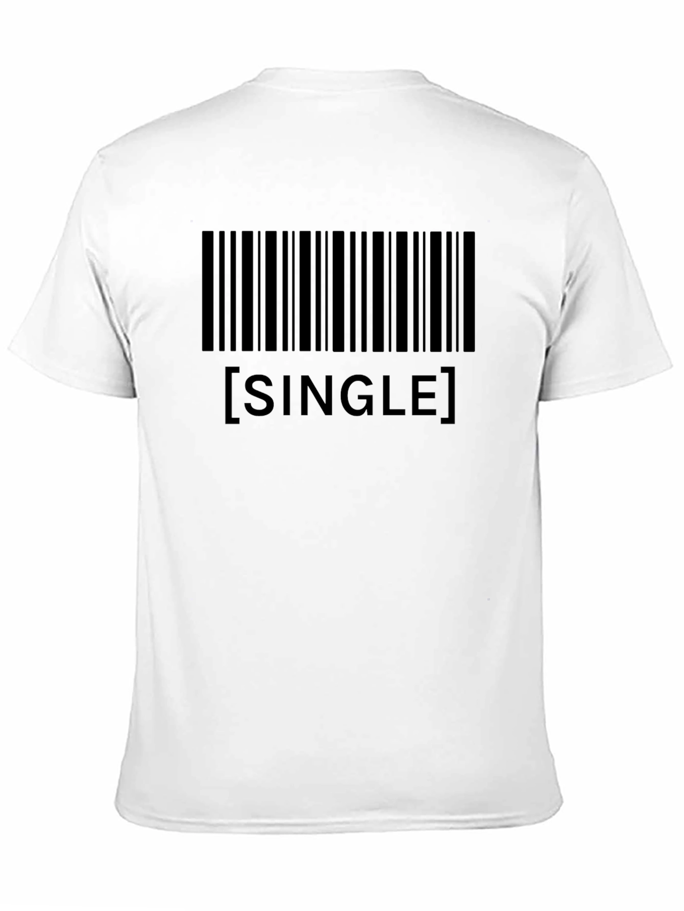 Single Barcode T-Shirt - Black Novelty Tee