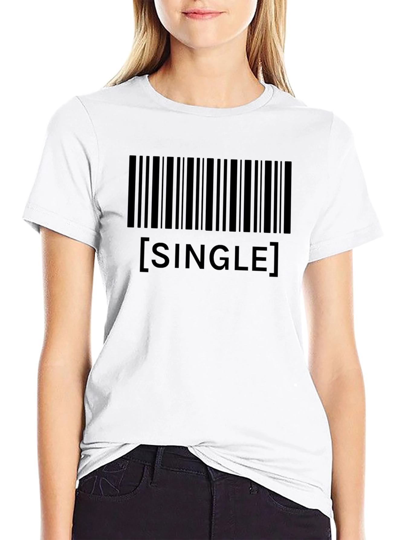 Single Barcode T-Shirt - Black Novelty Tee