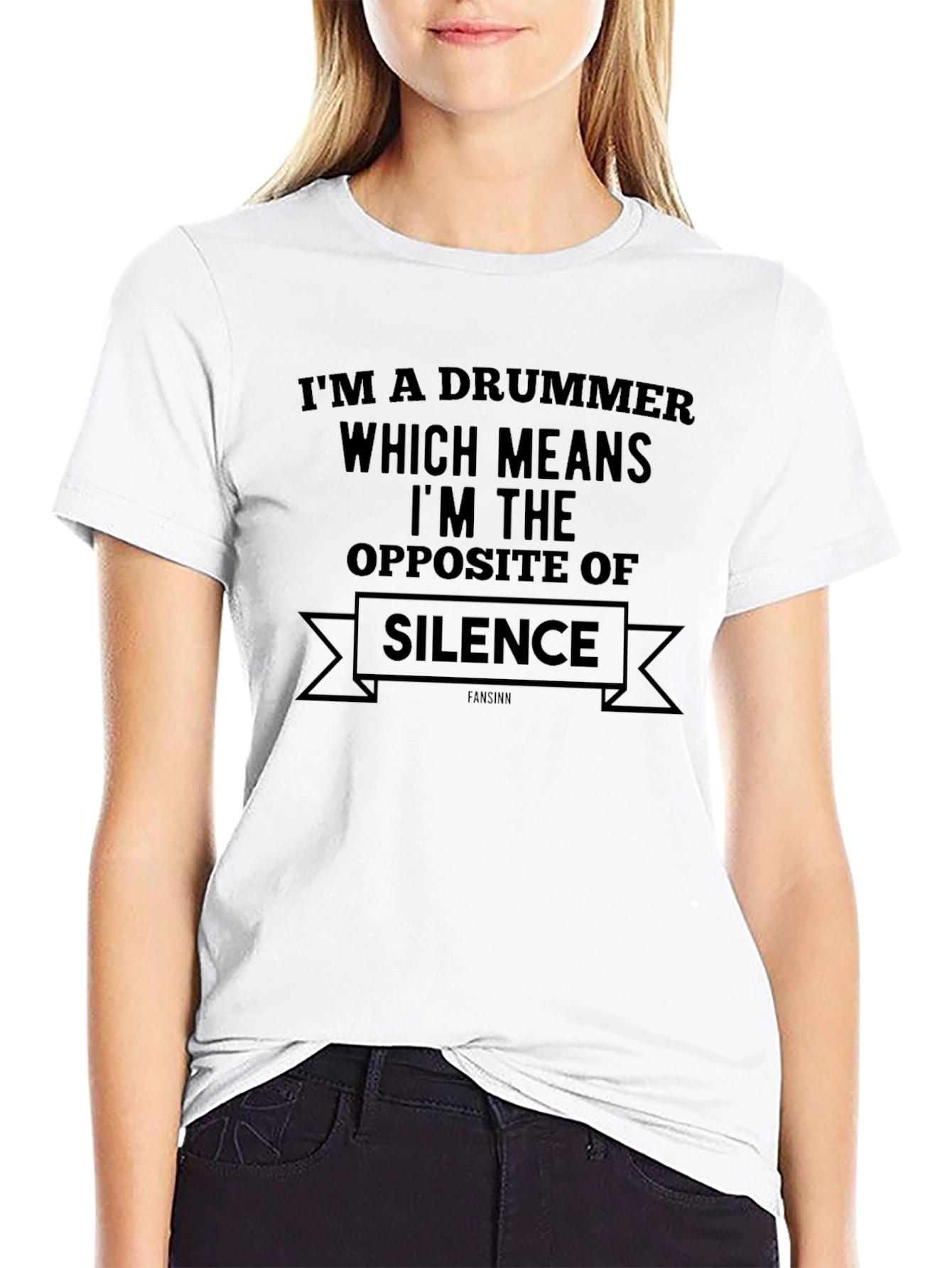 Drummer T-Shirt - Opposite of Silence Funny Tee