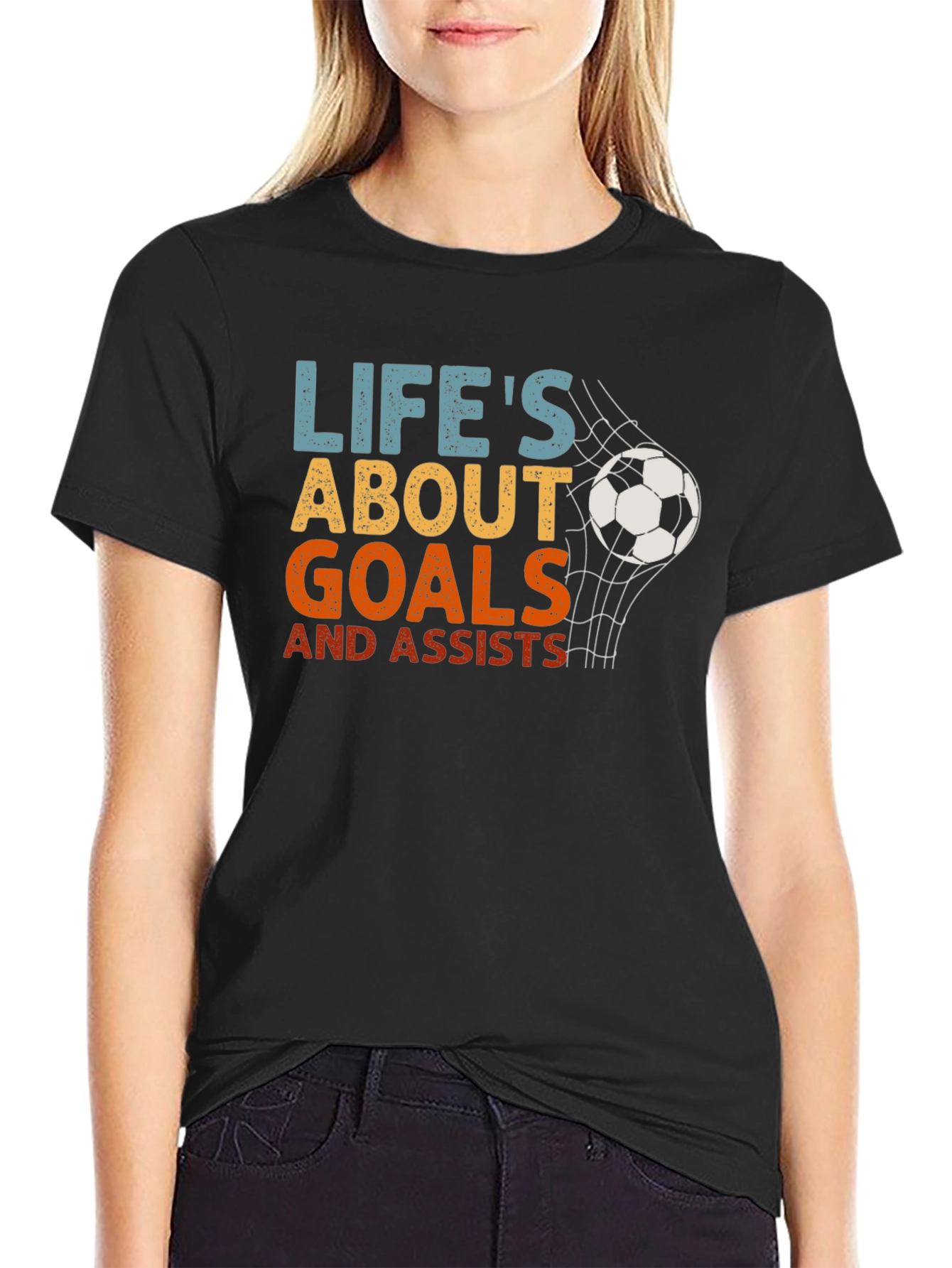 Lifes About Goals Soccer T-Shirt