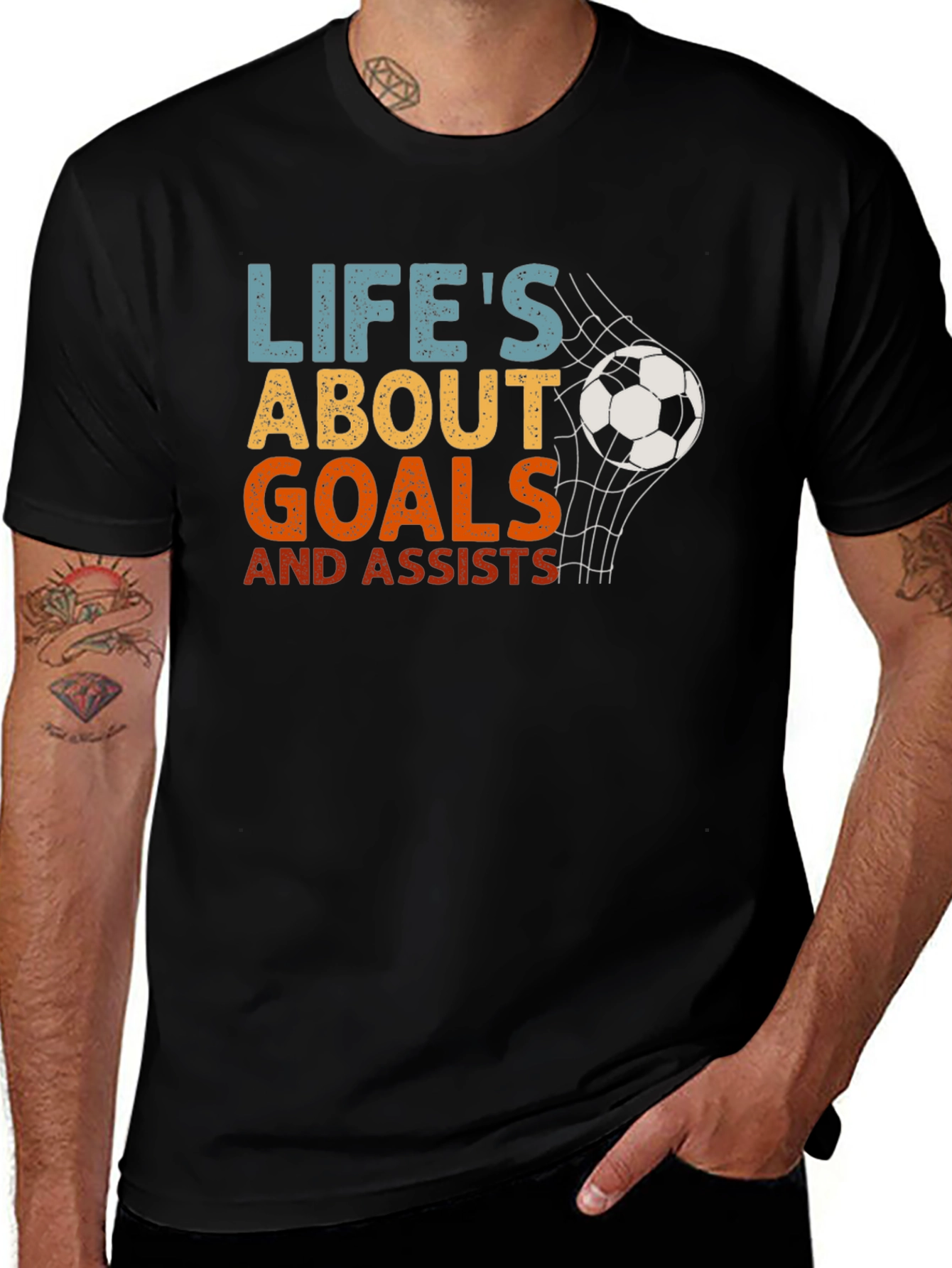 Lifes About Goals Soccer T-Shirt