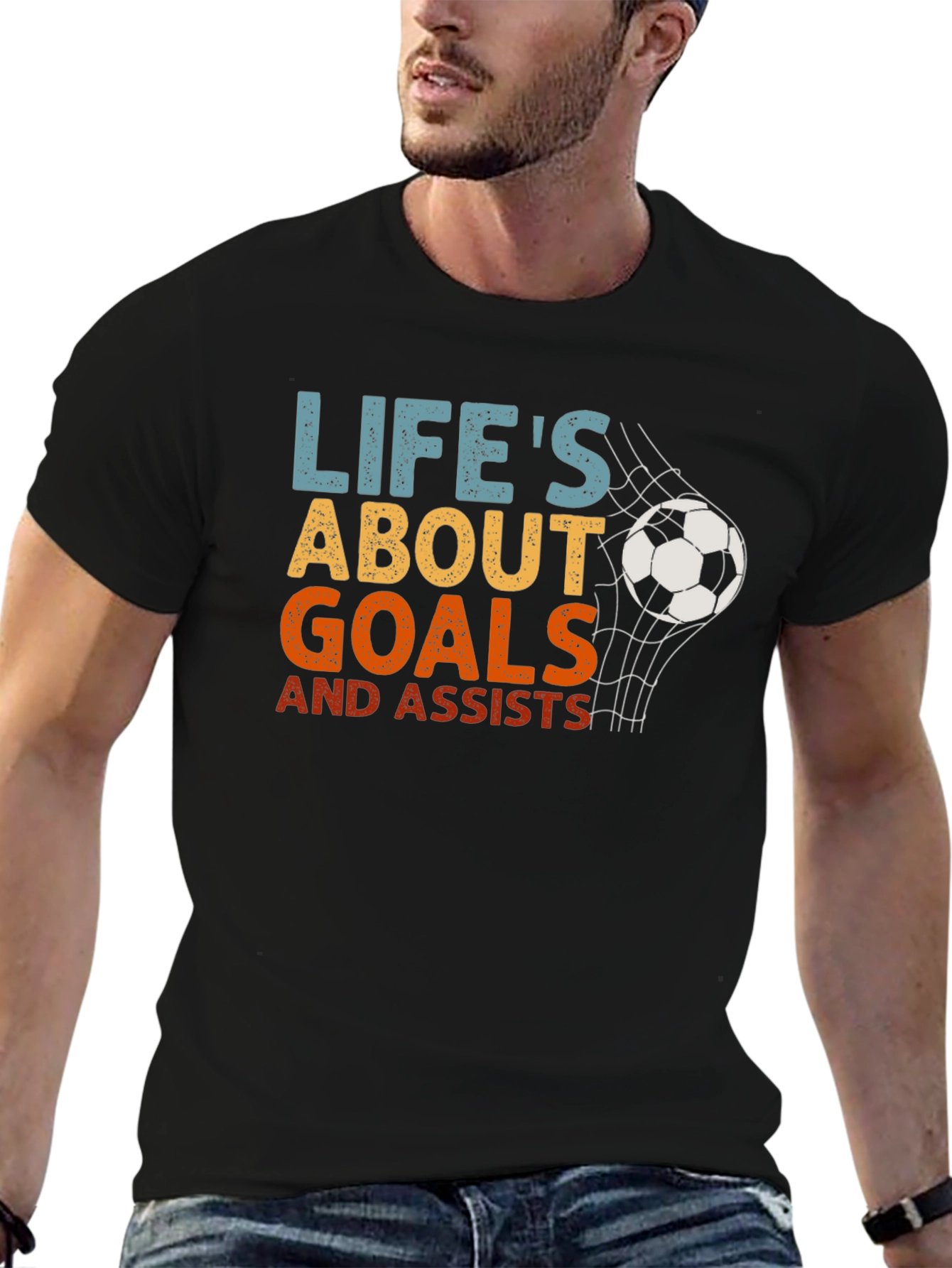 Lifes About Goals Soccer T-Shirt