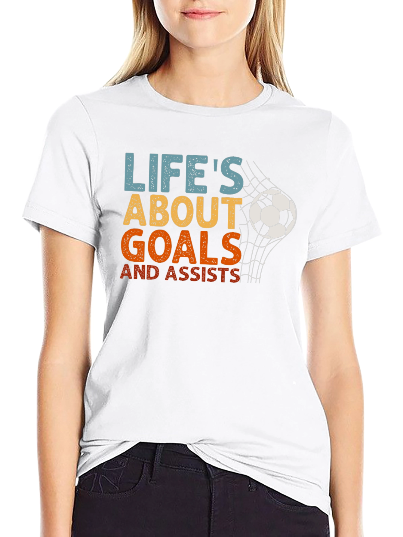 Lifes About Goals Soccer T-Shirt
