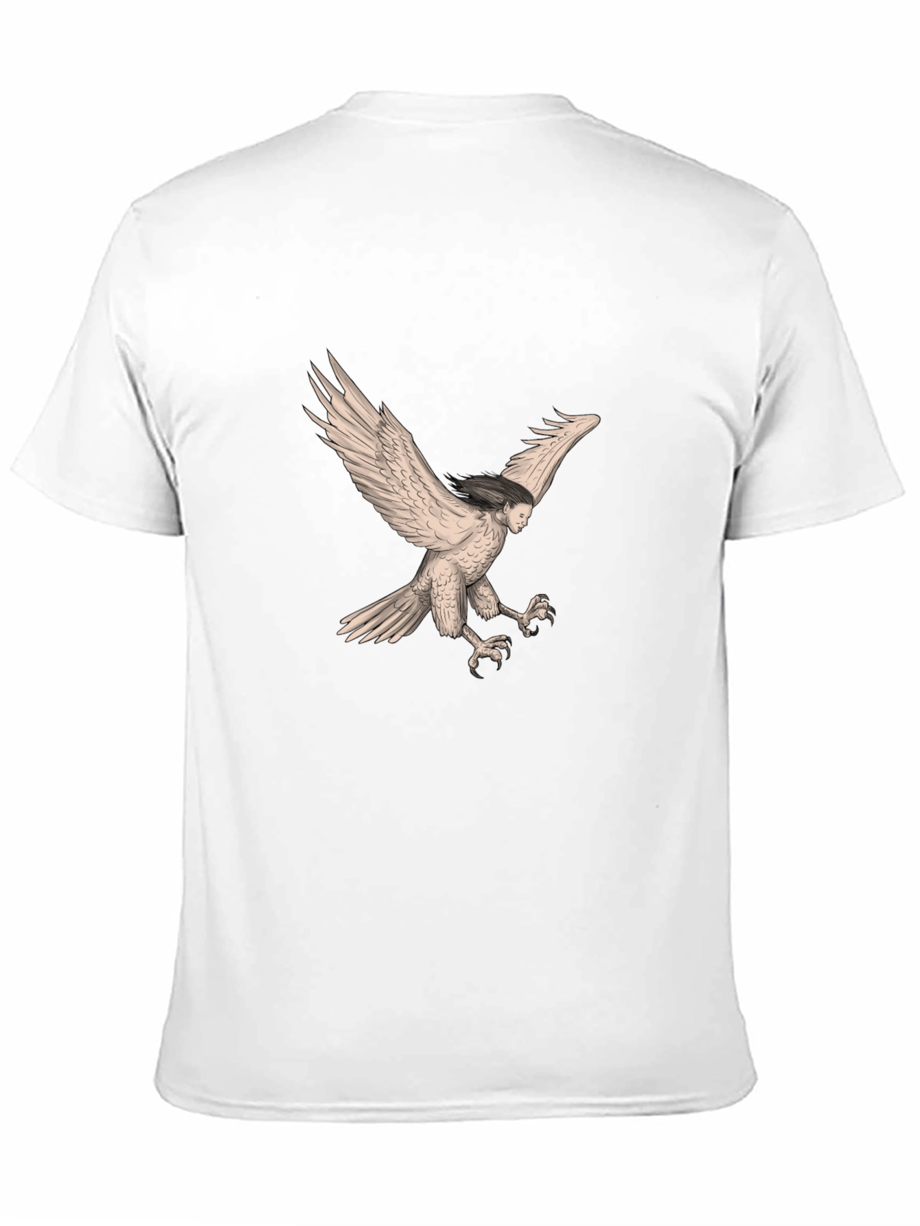 Harpy Graphic Tee - Mythical Creature Black T-Shirt