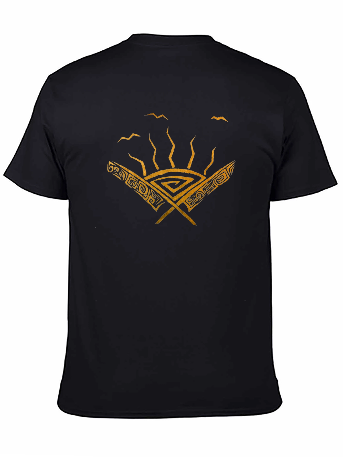 Tribal Sun Graphic Black T-Shirt