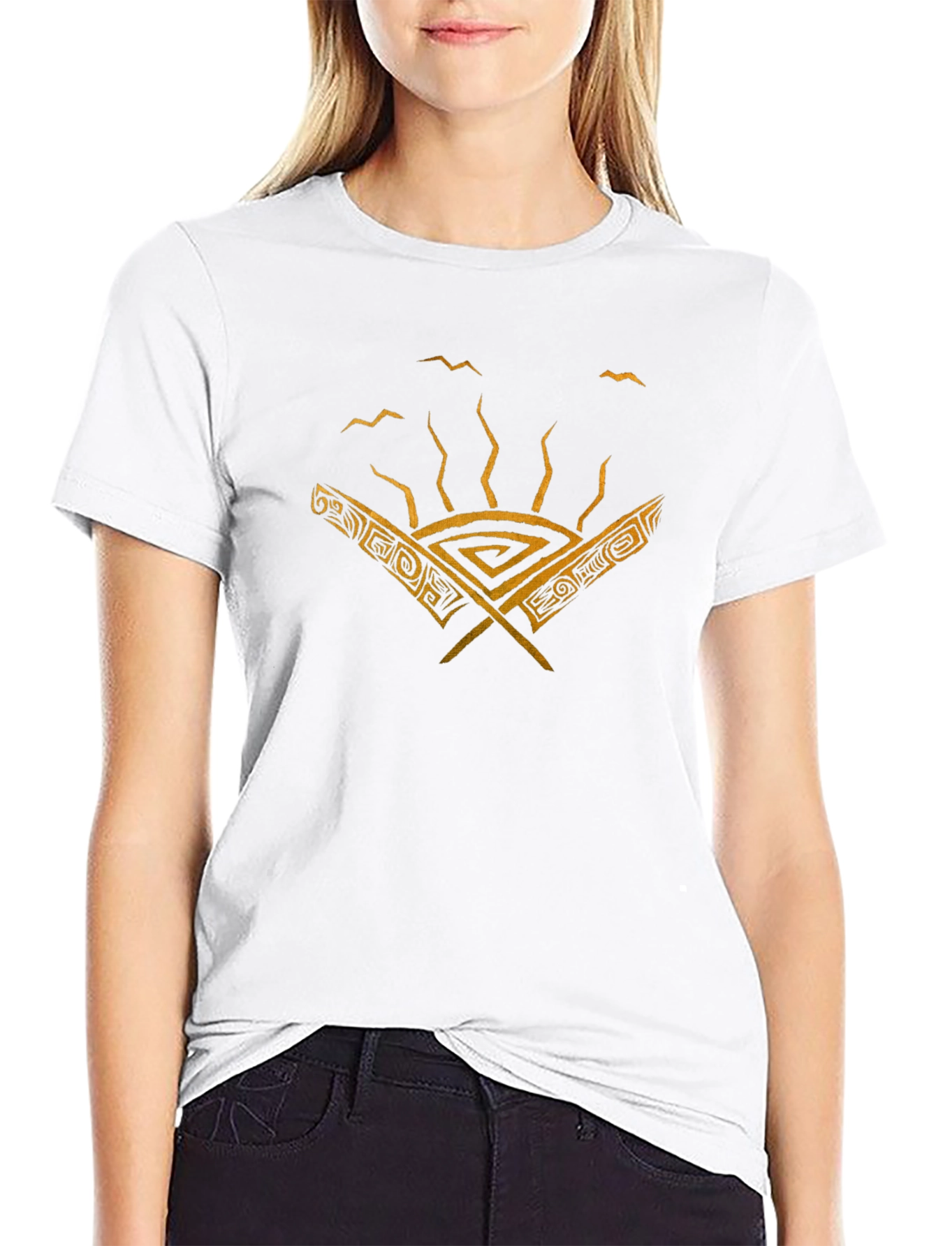 Tribal Sun Graphic Black T-Shirt