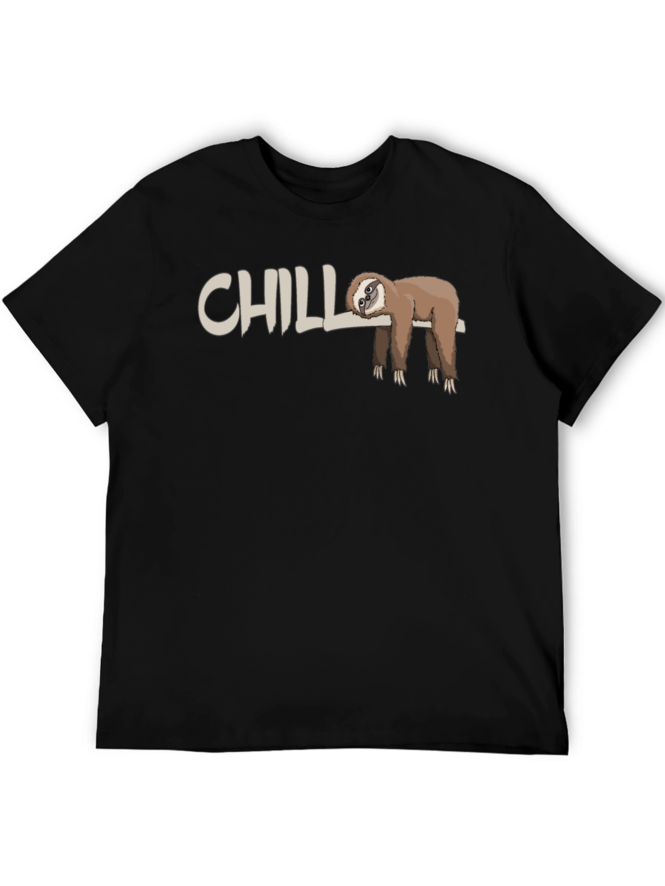 Chill Sloth Graphic Tee - Relaxed Comfort