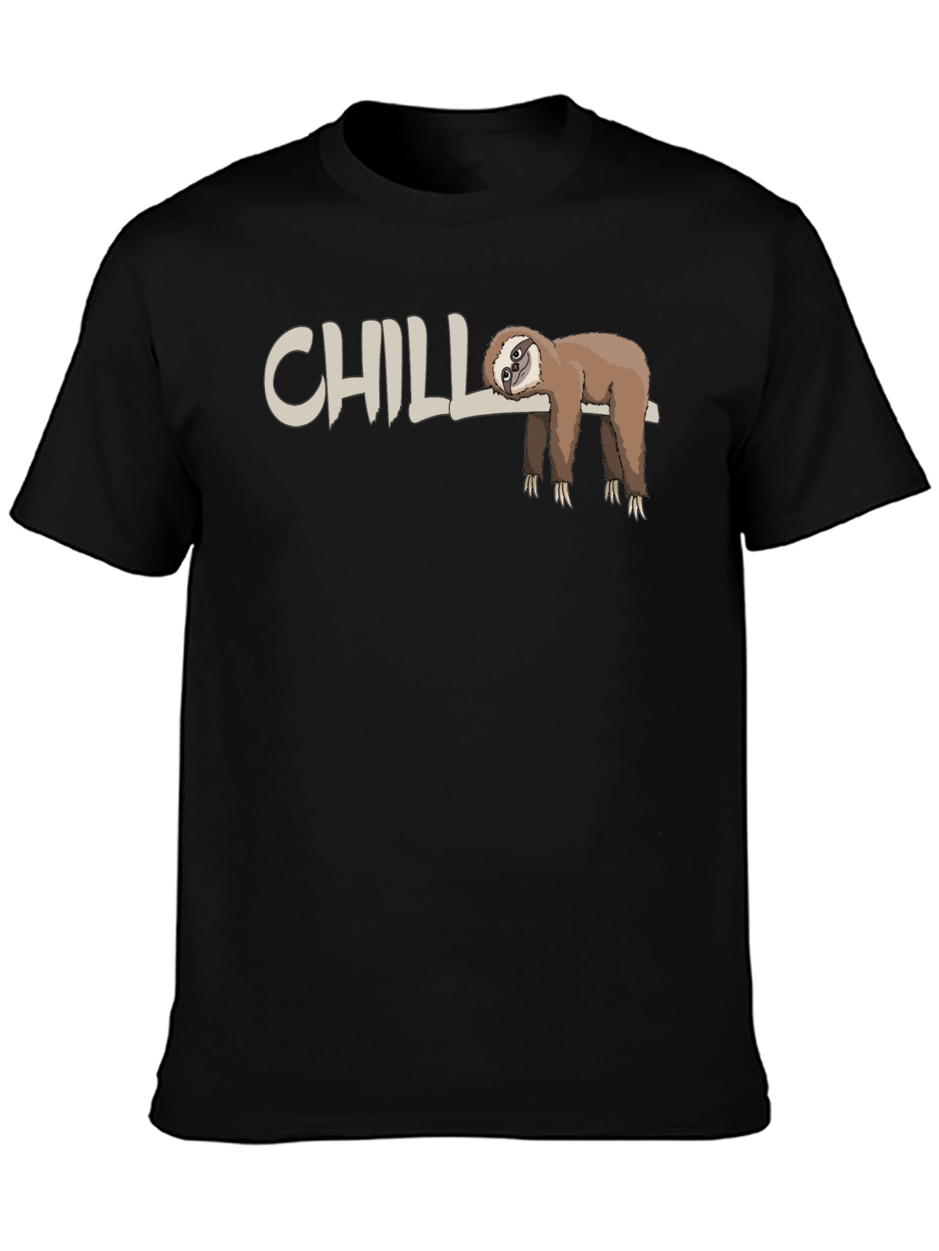 Chill Sloth Graphic Tee - Relaxed Comfort