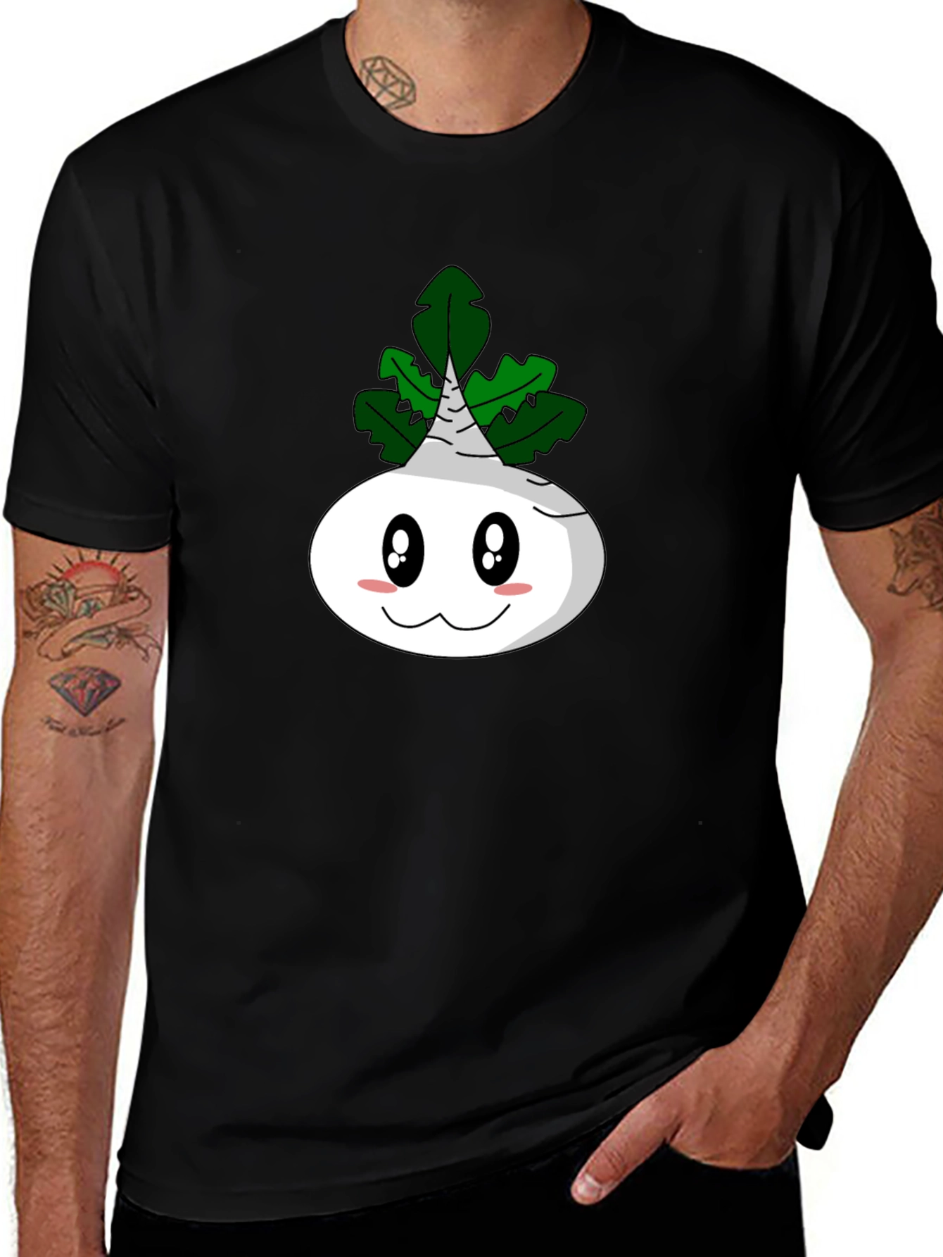 Cartoon Turnip T-Shirt - Funny Vegetable Tee