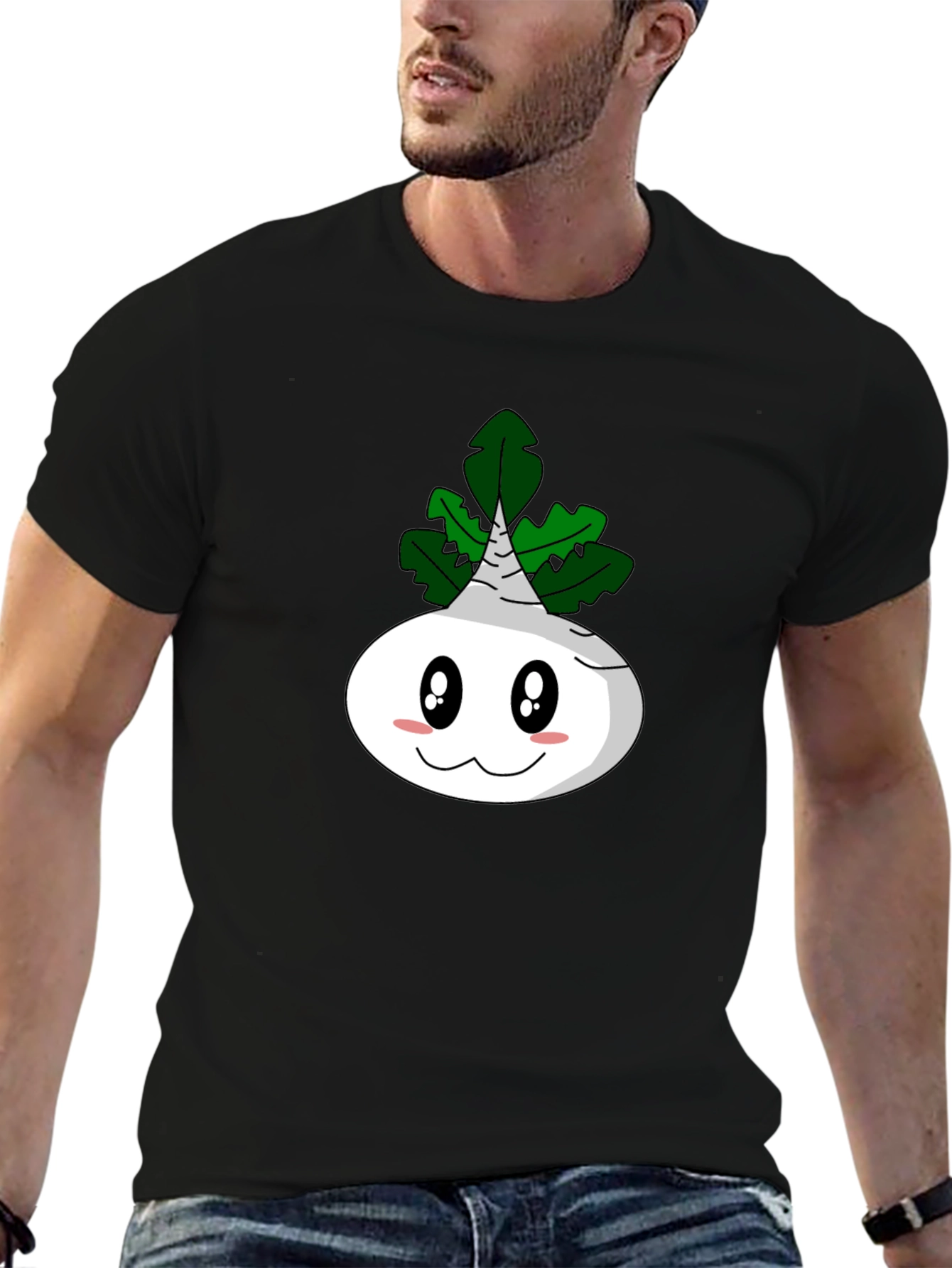 Cartoon Turnip T-Shirt - Funny Vegetable Tee