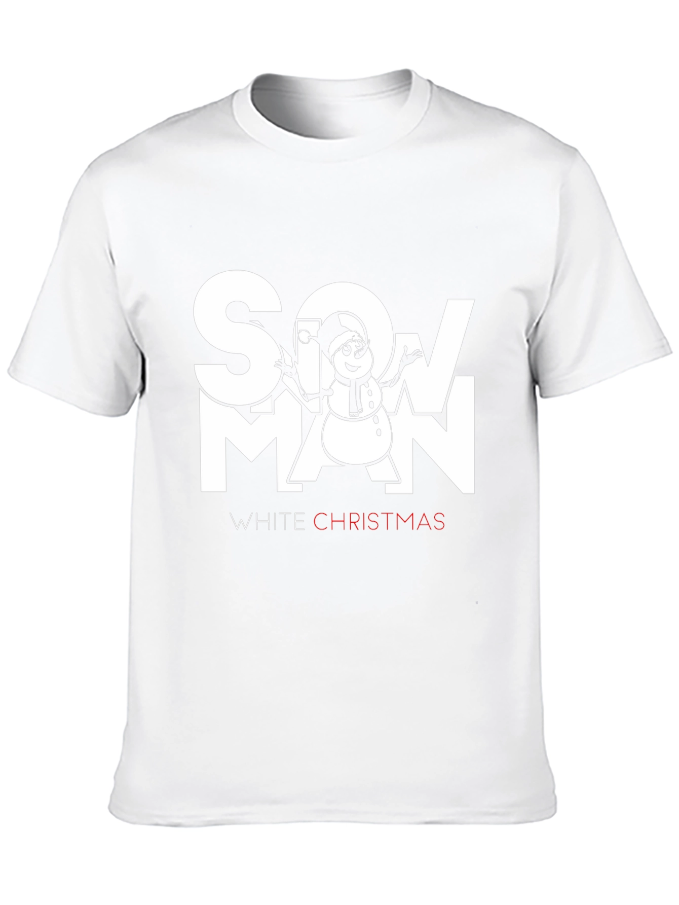 Snowman White Christmas Graphic T-Shirt