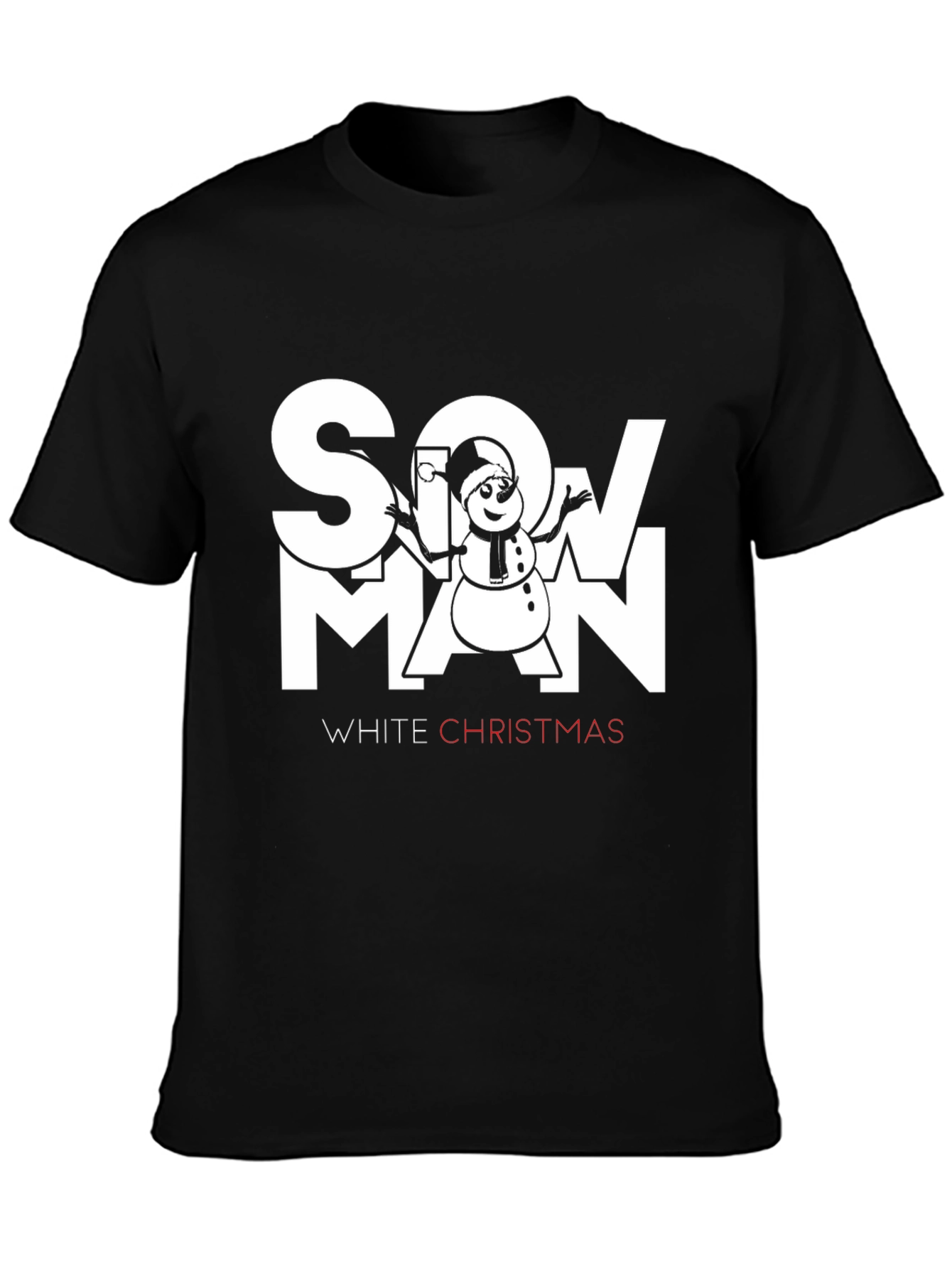 Snowman White Christmas Graphic T-Shirt