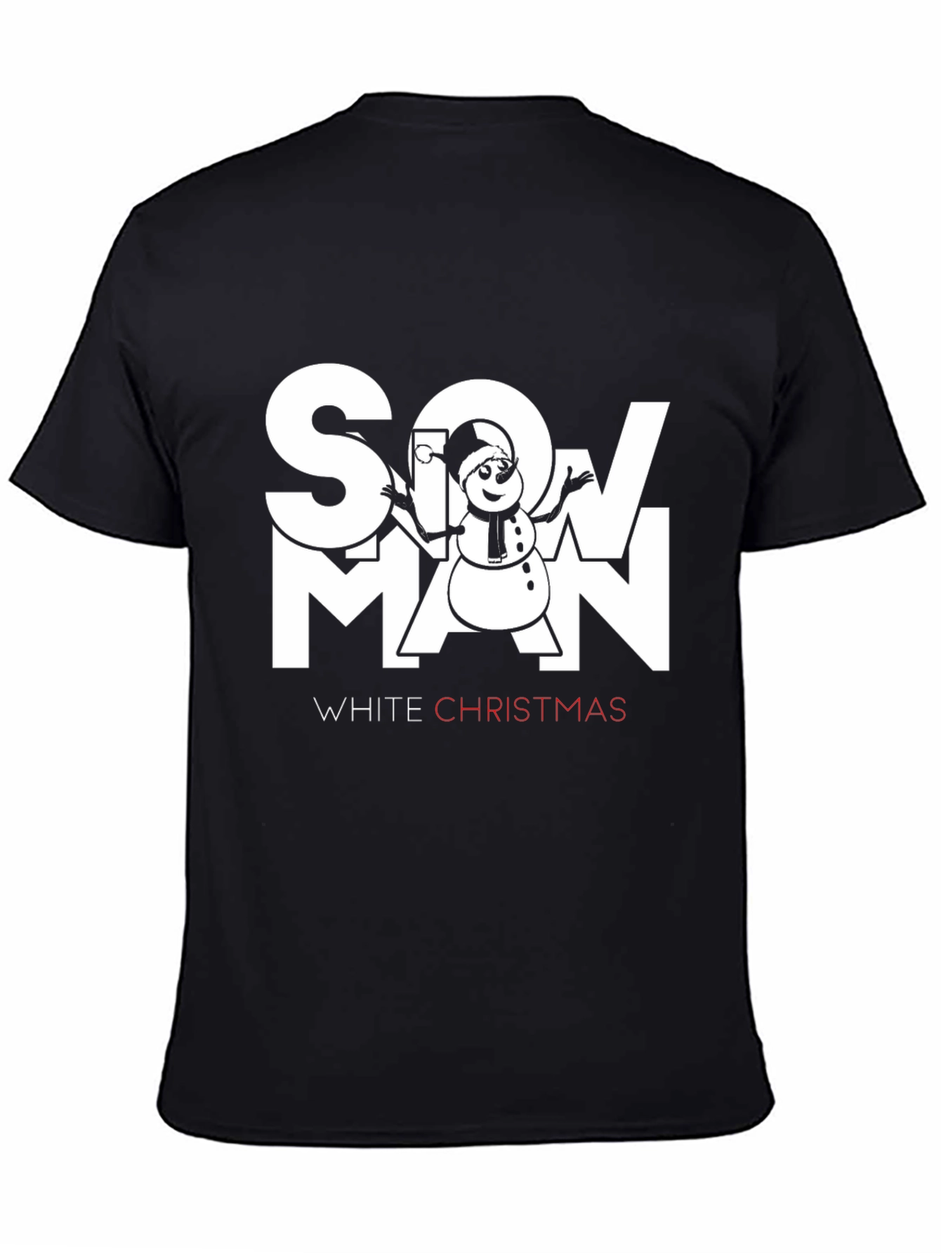 Snowman White Christmas Graphic T-Shirt