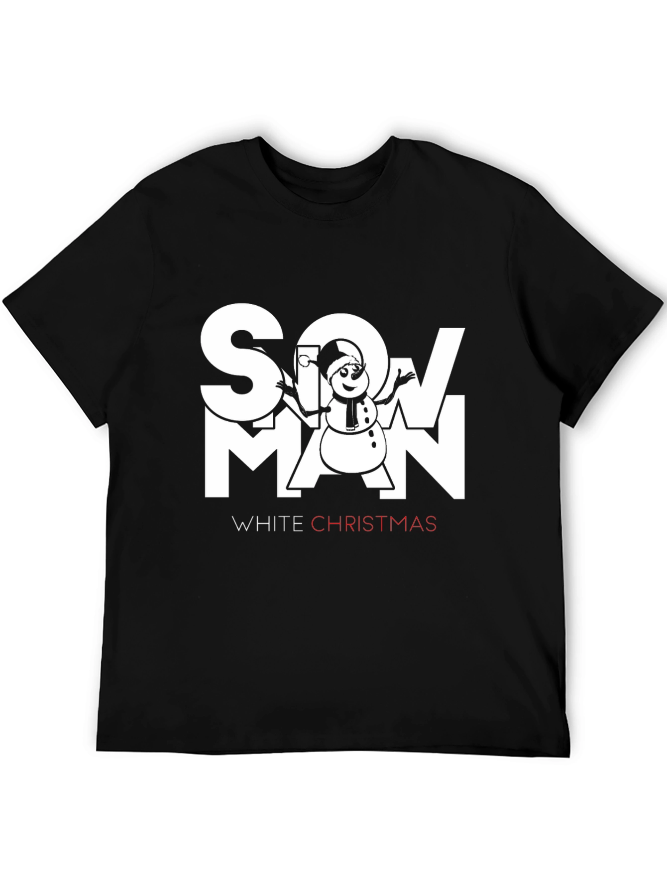 Snowman White Christmas Graphic T-Shirt