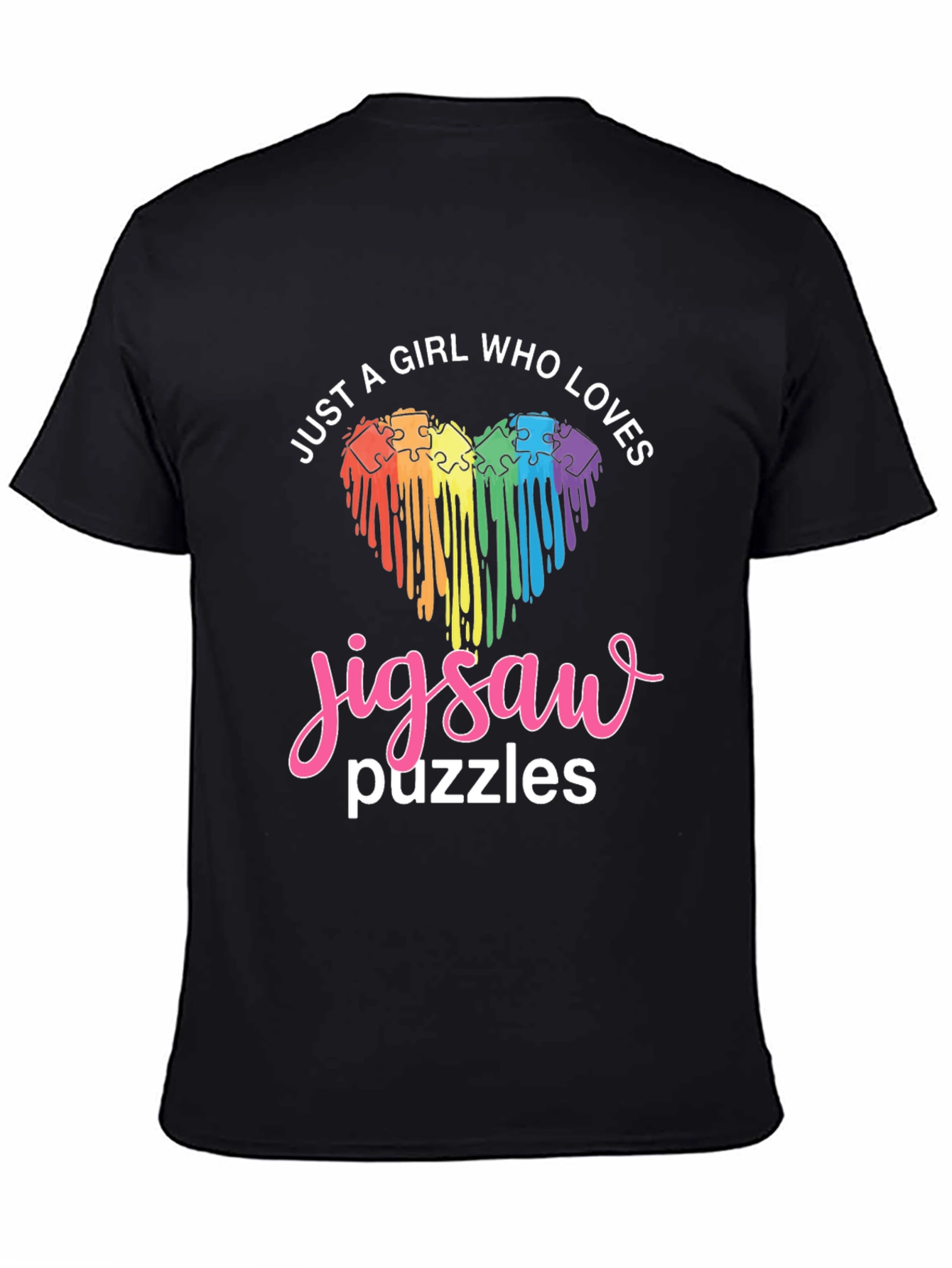 Girl Loves Jigsaw Puzzles T-Shirt