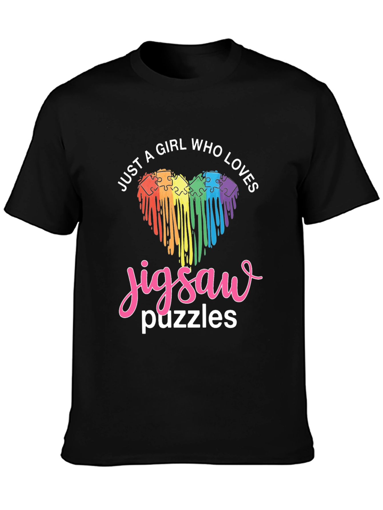 Girl Loves Jigsaw Puzzles T-Shirt