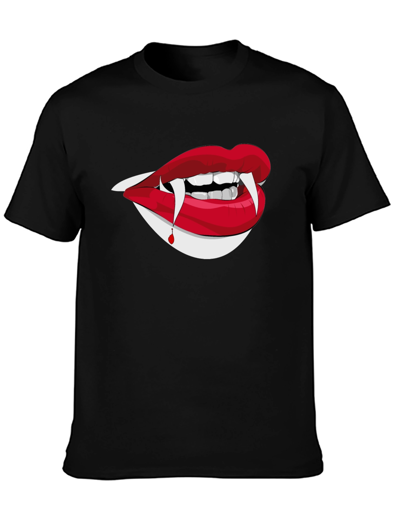 Vampire Lips Graphic Tee - Halloween Ready