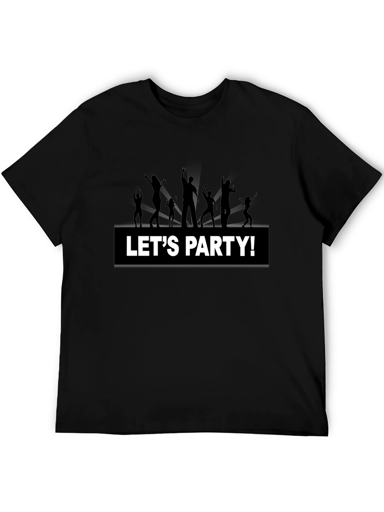 Lets Party Graphic Print Crew Neck T-Shirt