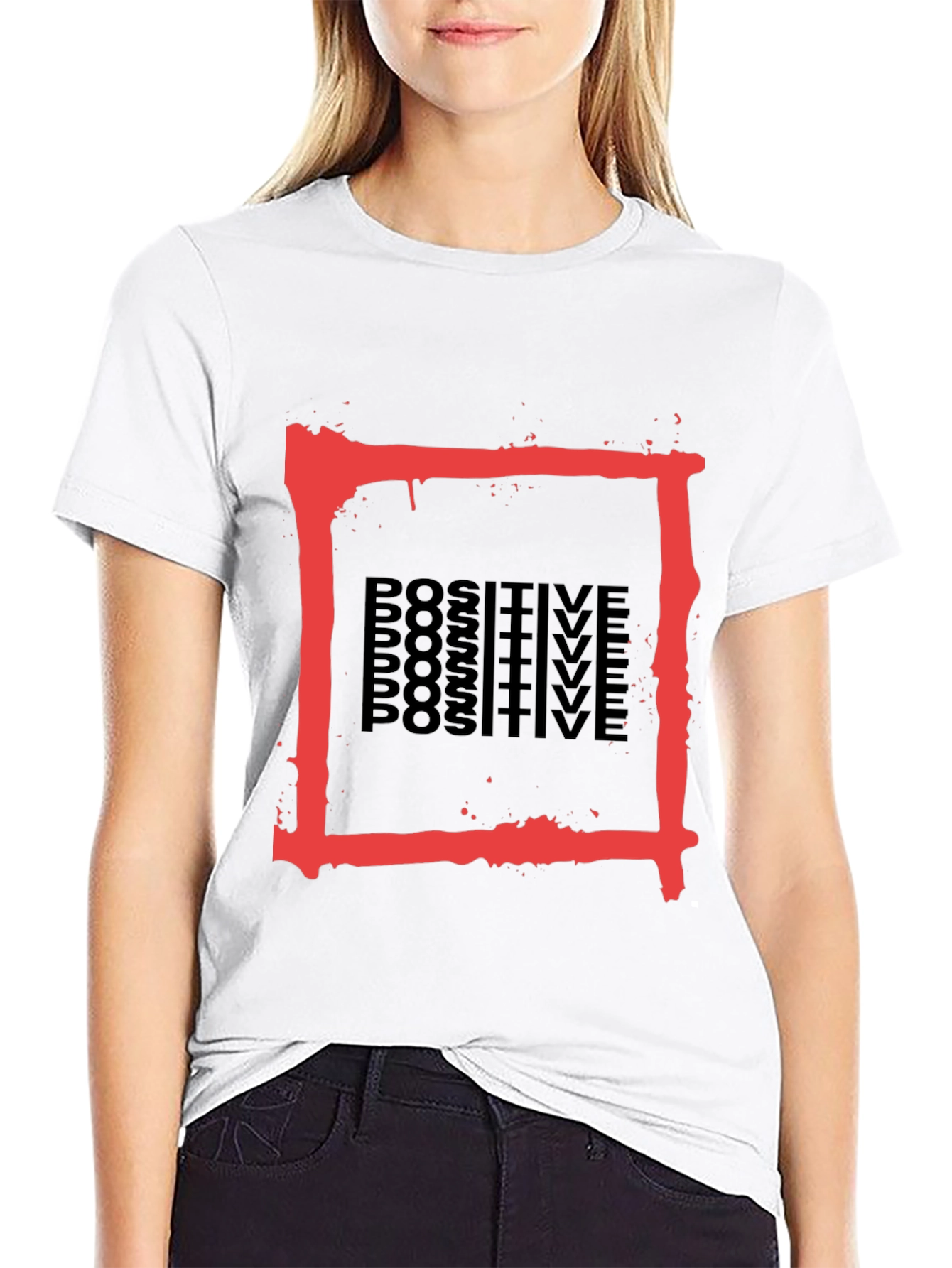 Positive Graphic Tee - Red Box Design