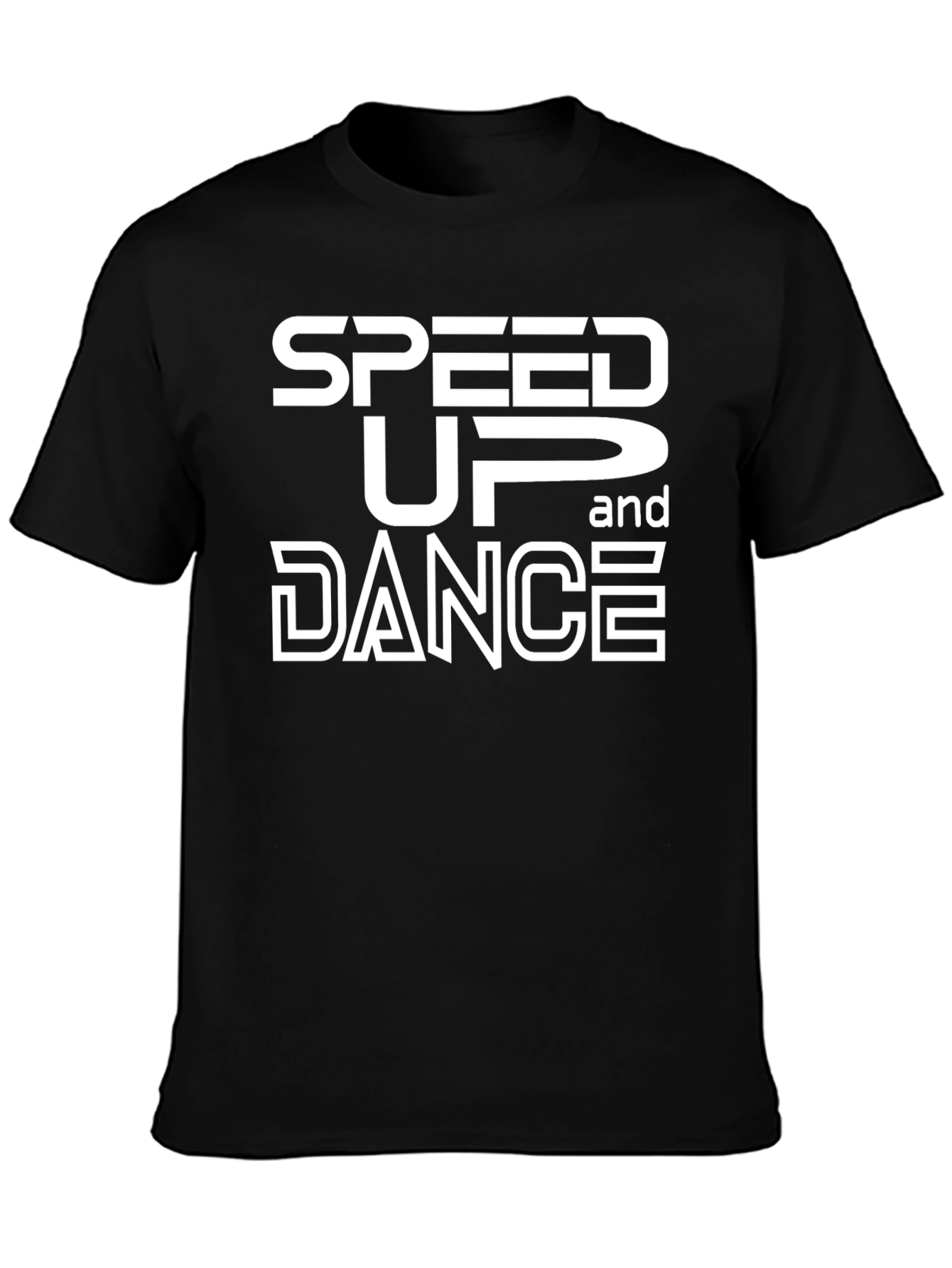 Speed Up and Dance Graphic Tee - Black