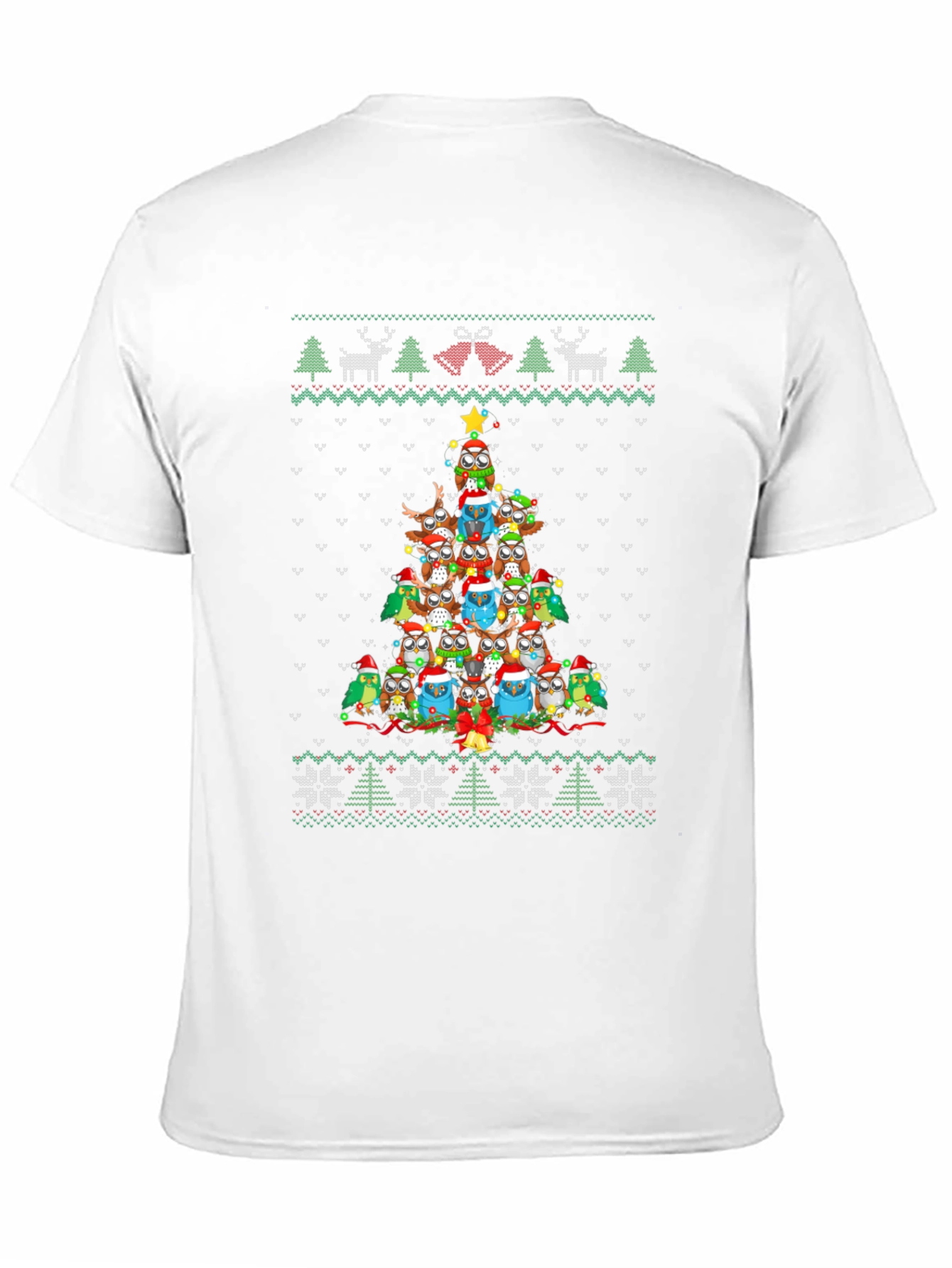 Owl Christmas Tree Ugly Christmas Sweater T-Shirt