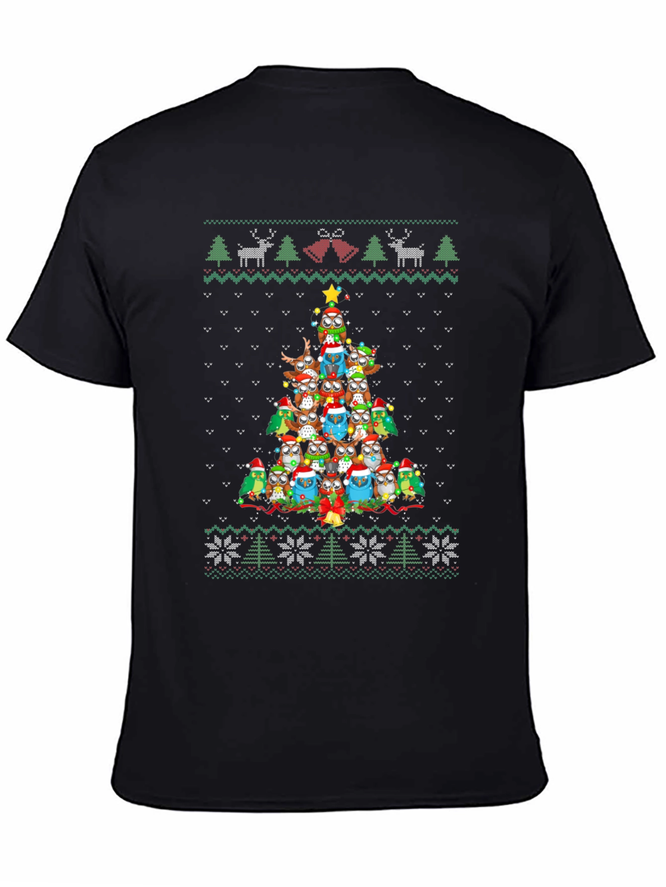 Owl Christmas Tree Ugly Christmas Sweater T-Shirt