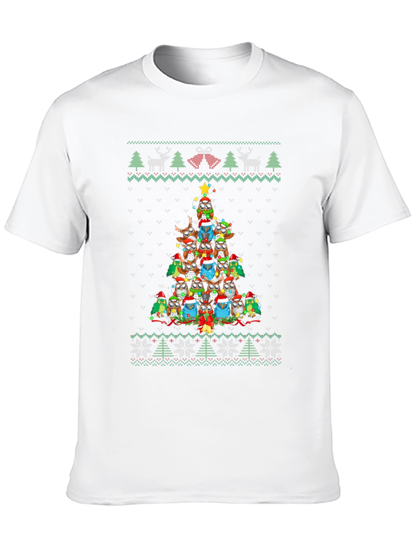 Owl Christmas Tree Ugly Christmas Sweater T-Shirt