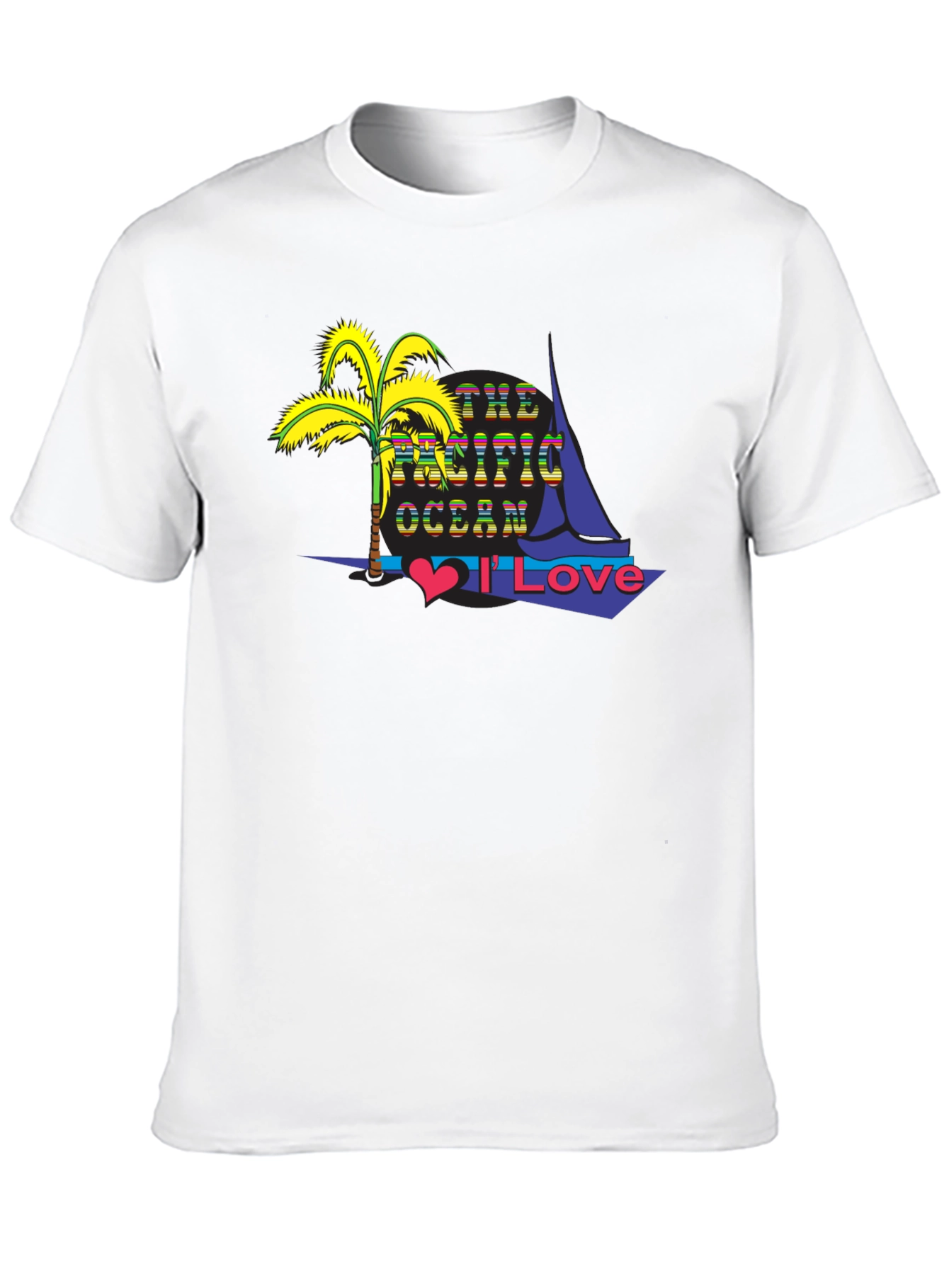 Pacific Ocean Lover Black T-Shirt