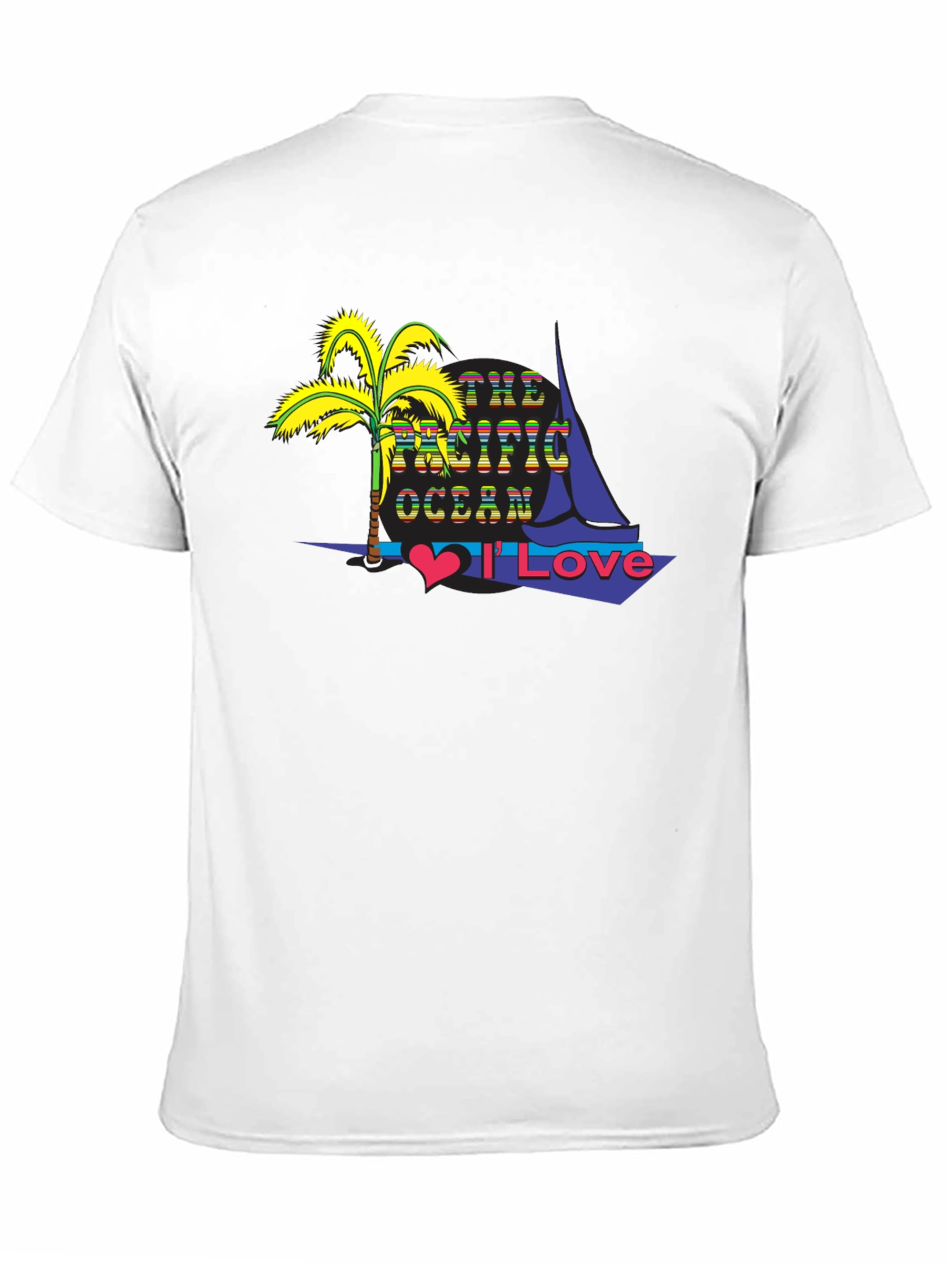 Pacific Ocean Lover Black T-Shirt