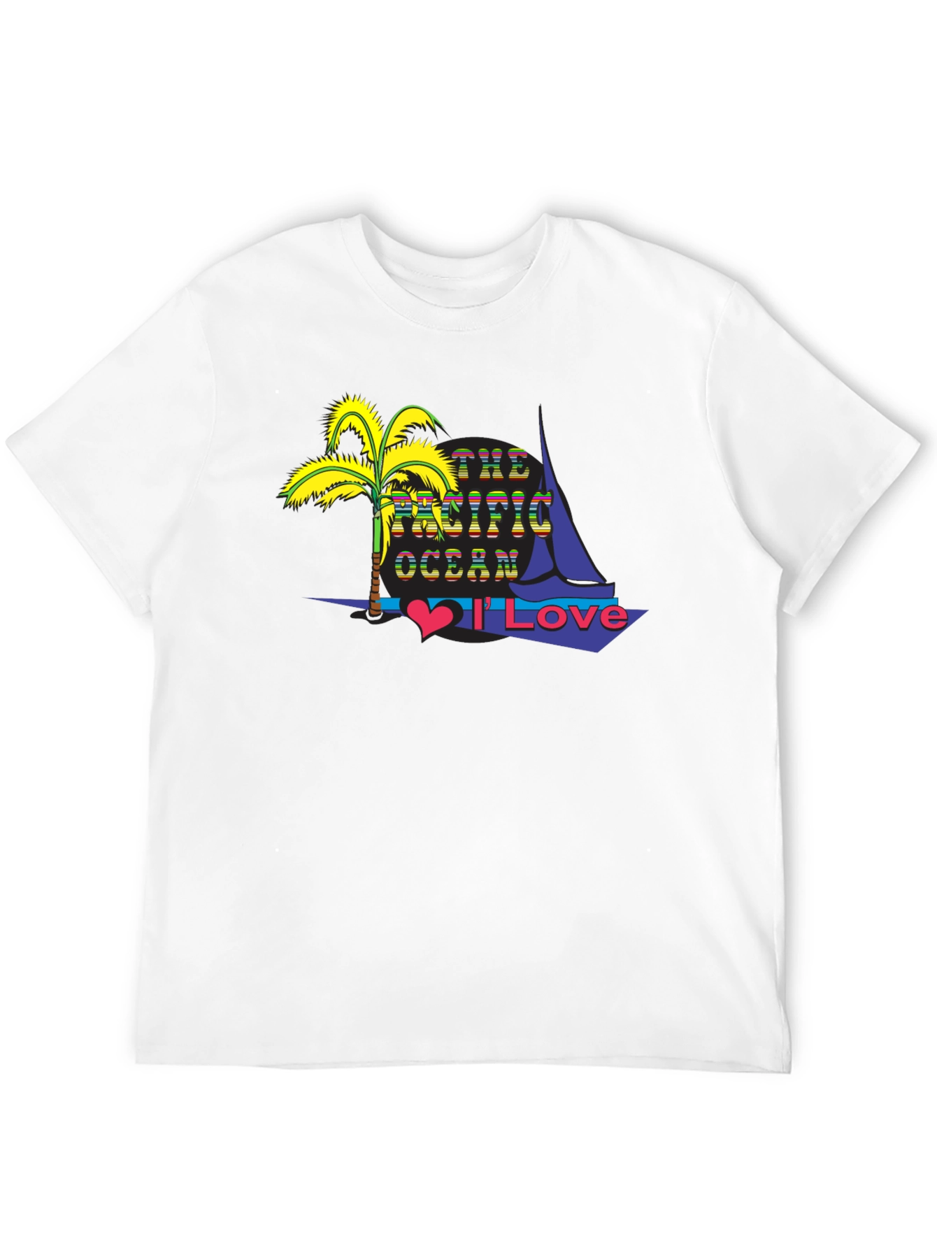 Pacific Ocean Lover Black T-Shirt