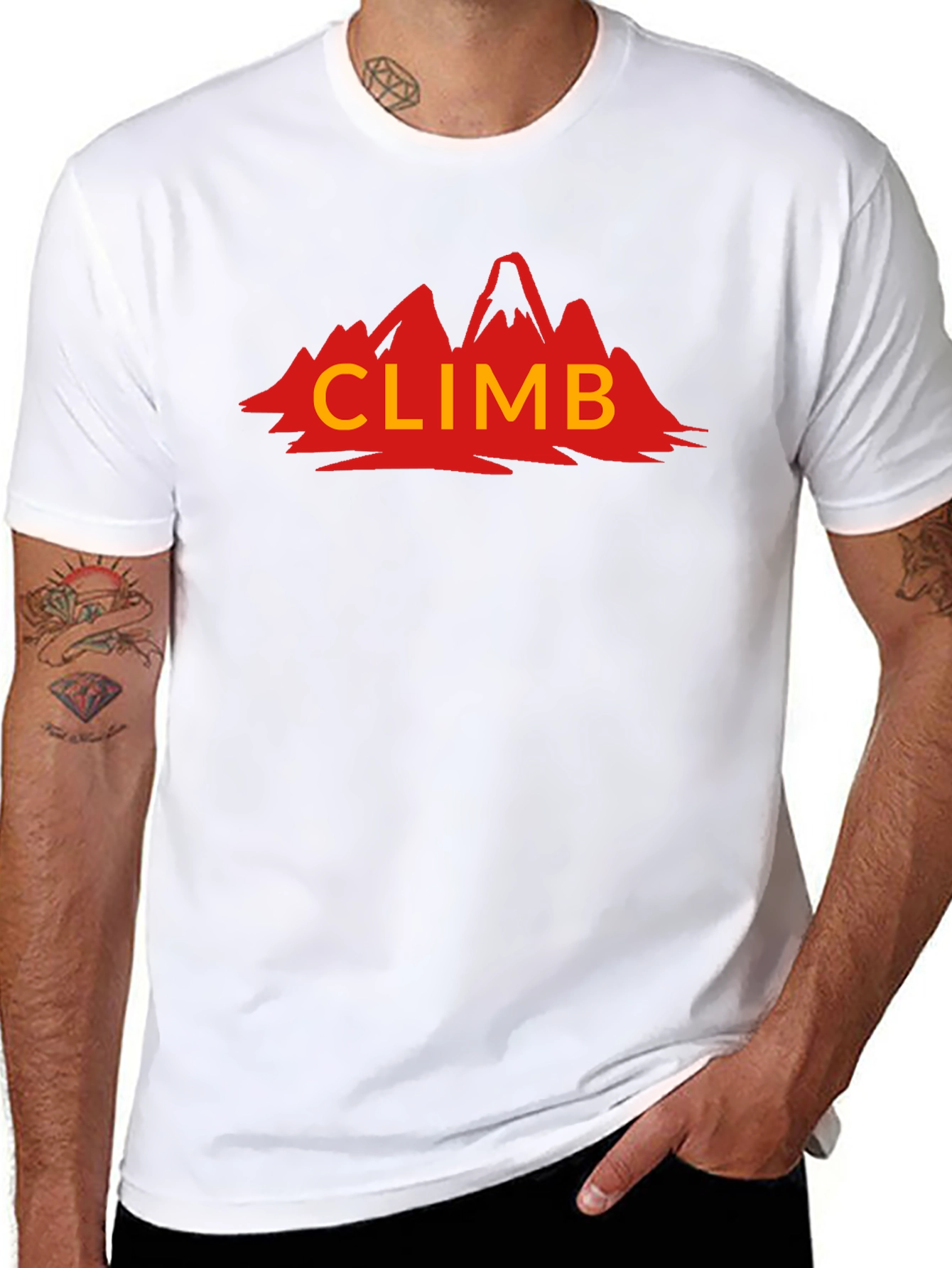 Climb Mountain Graphic T-Shirt - Black