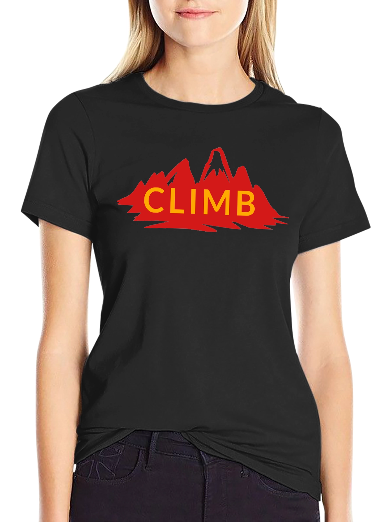 Climb Mountain Graphic T-Shirt - Black