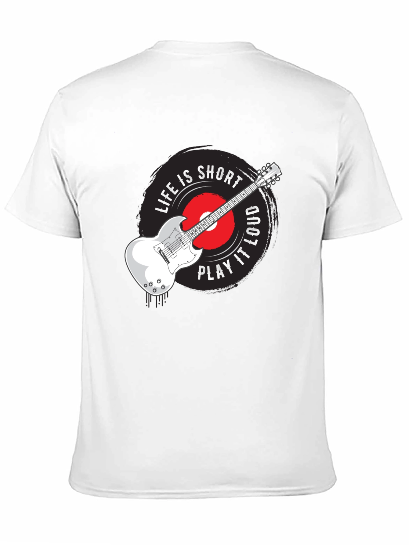 Life Is Short Play It Loud Guitar T-Shirt