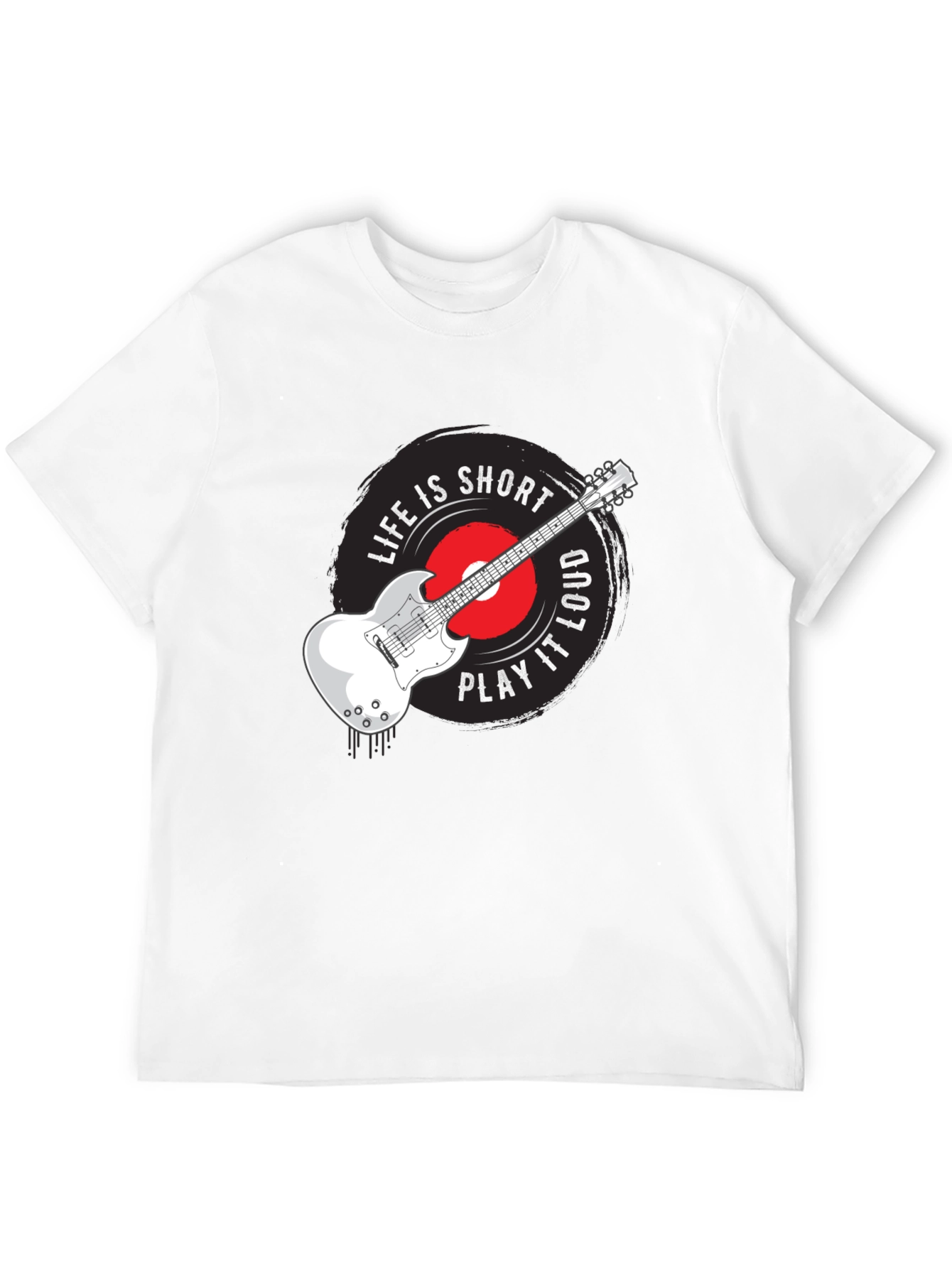 Life Is Short Play It Loud Guitar T-Shirt
