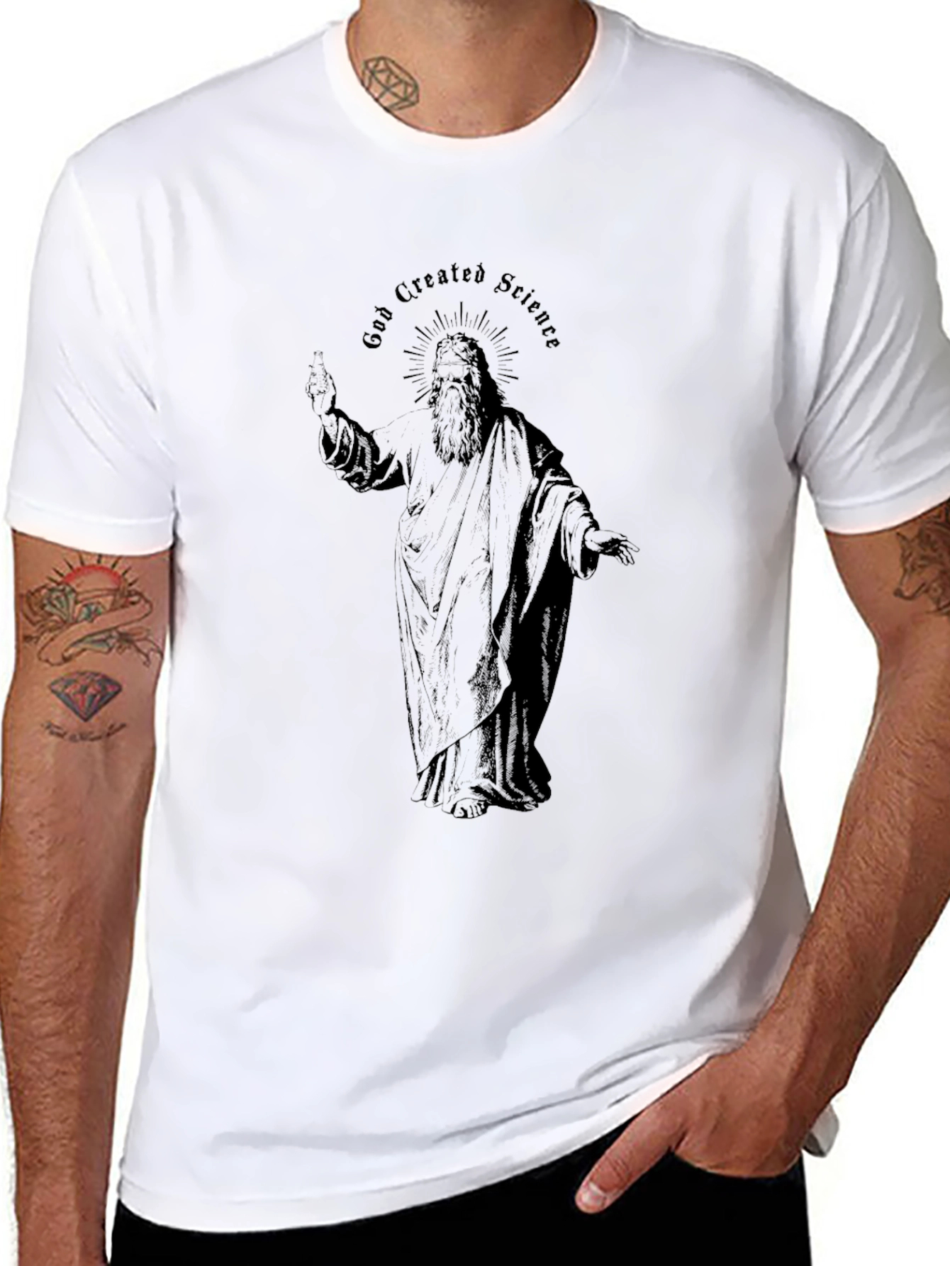 God Created Science Graphic Tee