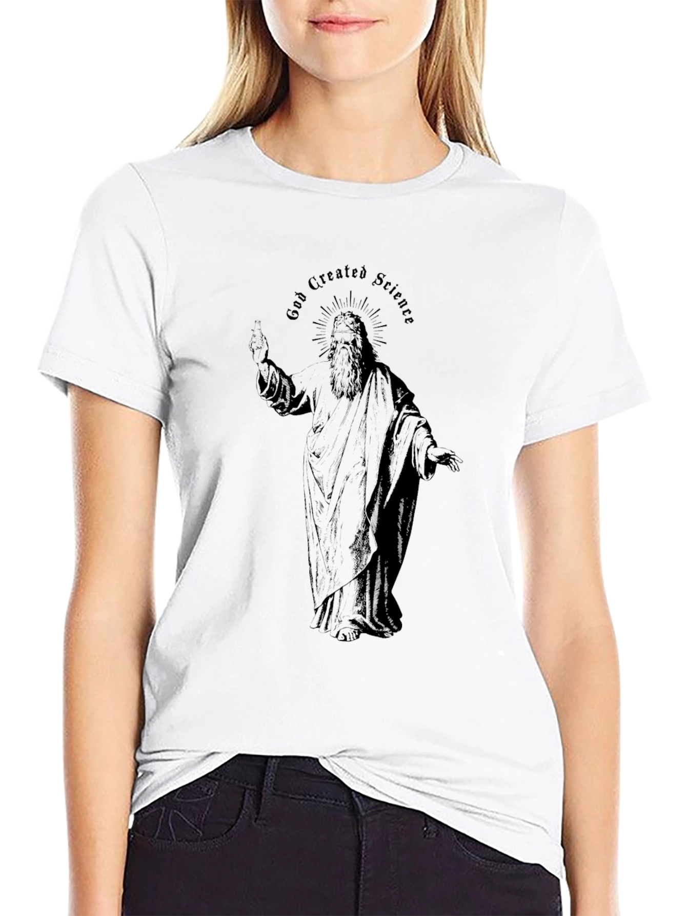 God Created Science Graphic Tee