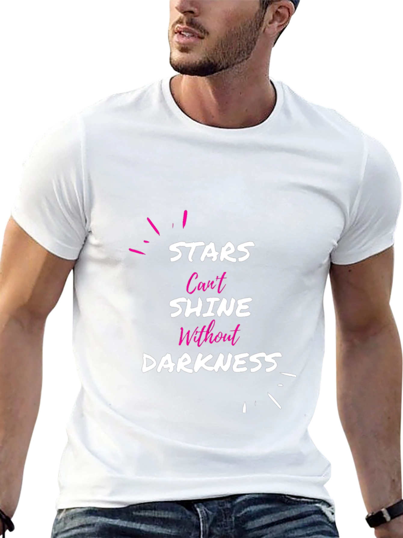 Stars Cant Shine Darkness Mens Tee