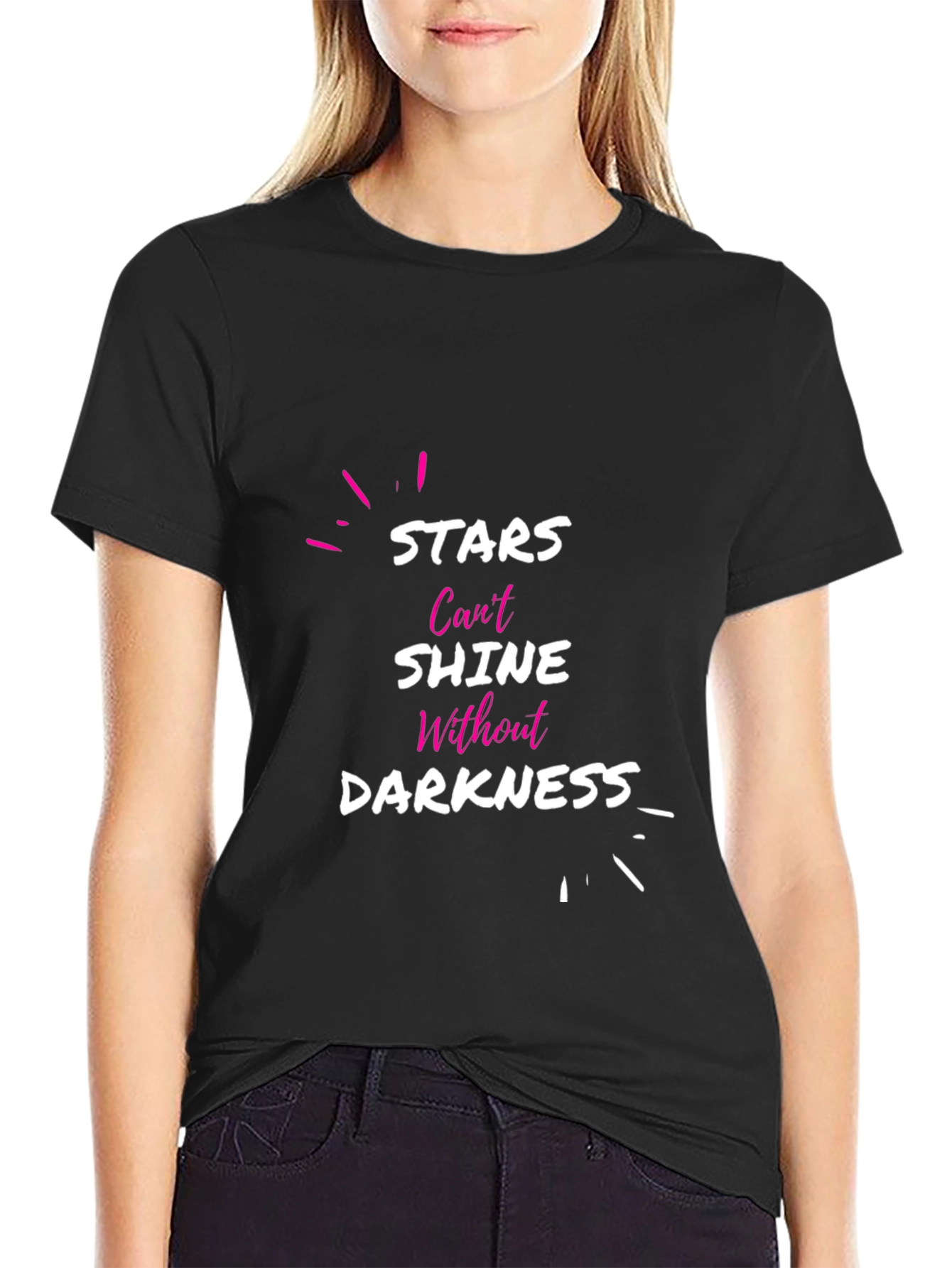 Stars Cant Shine Darkness Mens Tee
