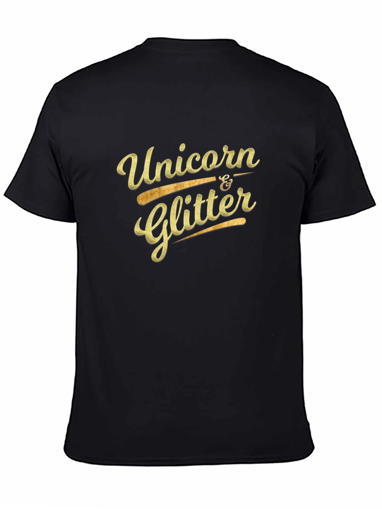 Unicorn & Glitter Black Graphic Tee