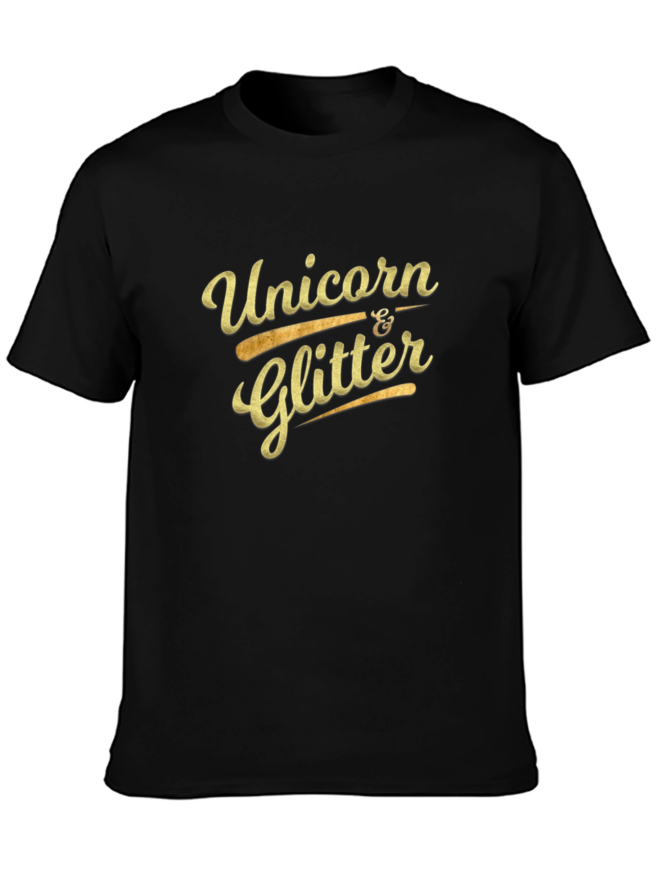 Unicorn & Glitter Black Graphic Tee