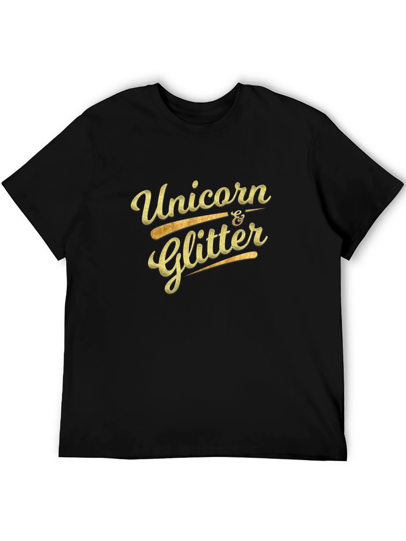 Unicorn & Glitter Black Graphic Tee