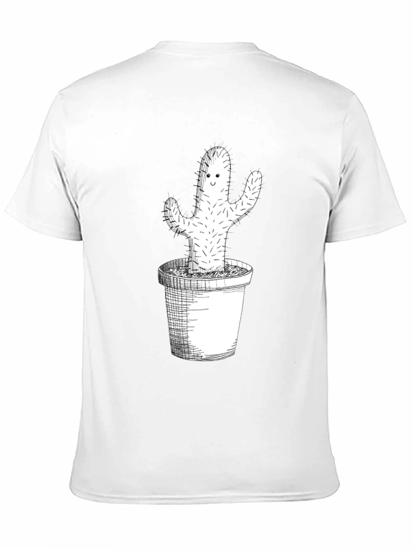 Cactus Graphic Tee - Black Cotton T-Shirt