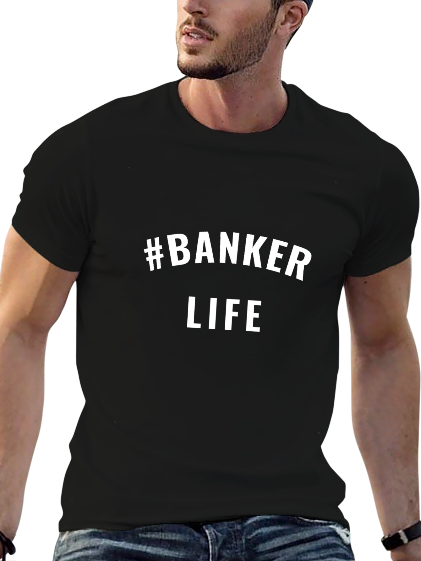 #Banker Life T-Shirt - Black Short Sleeve Tee