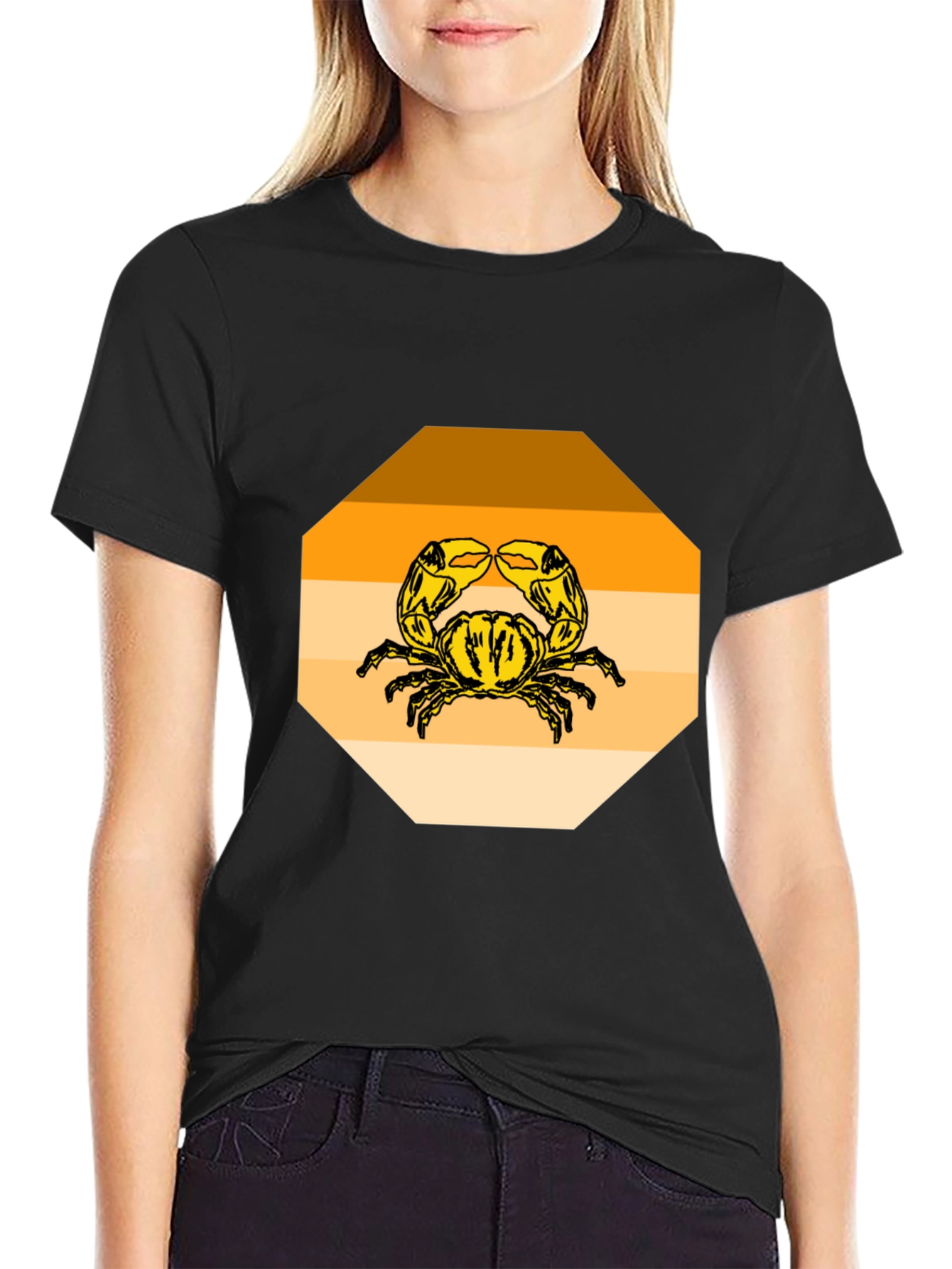 Retro Crab Graphic Tee - Coastal Style