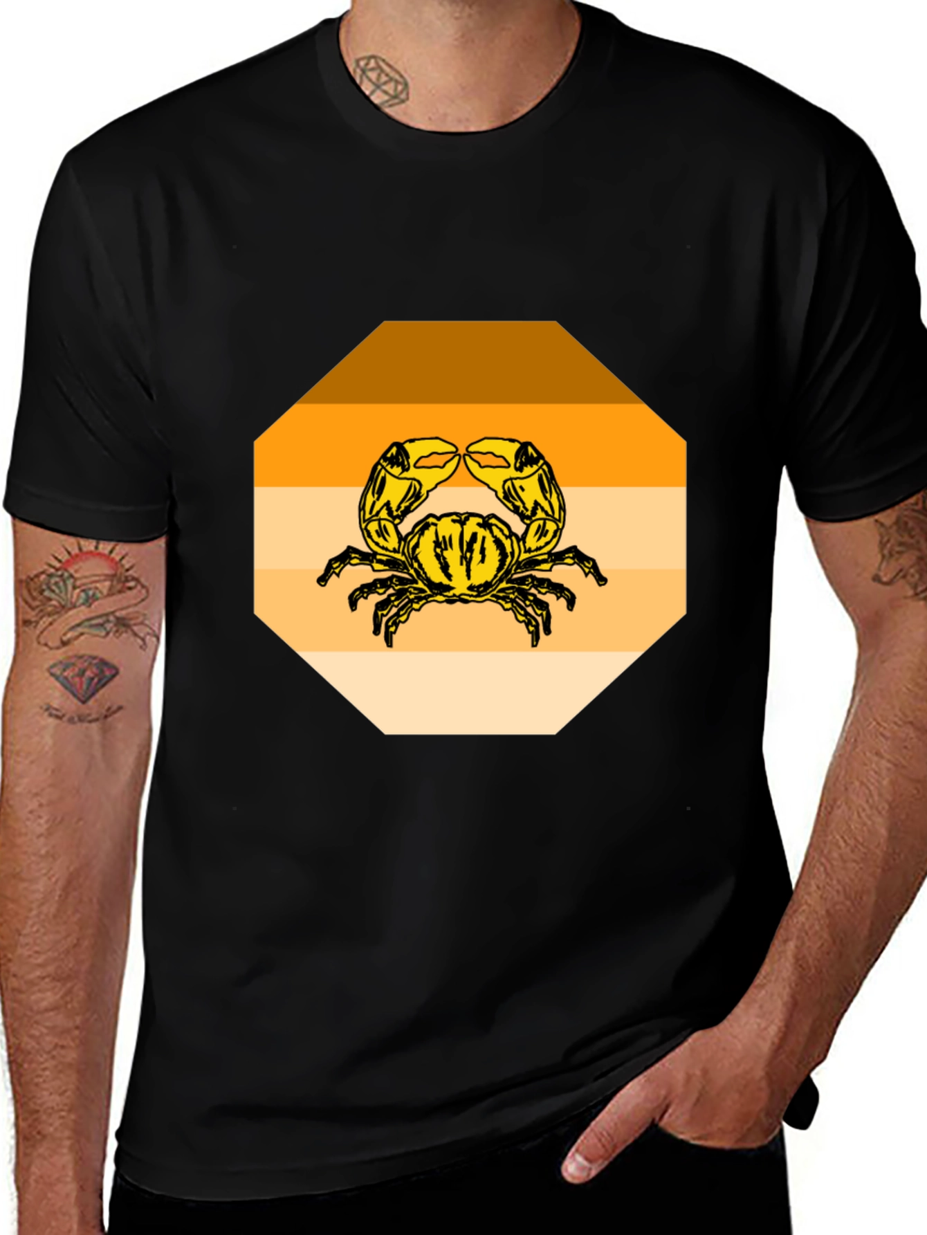 Retro Crab Graphic Tee - Coastal Style