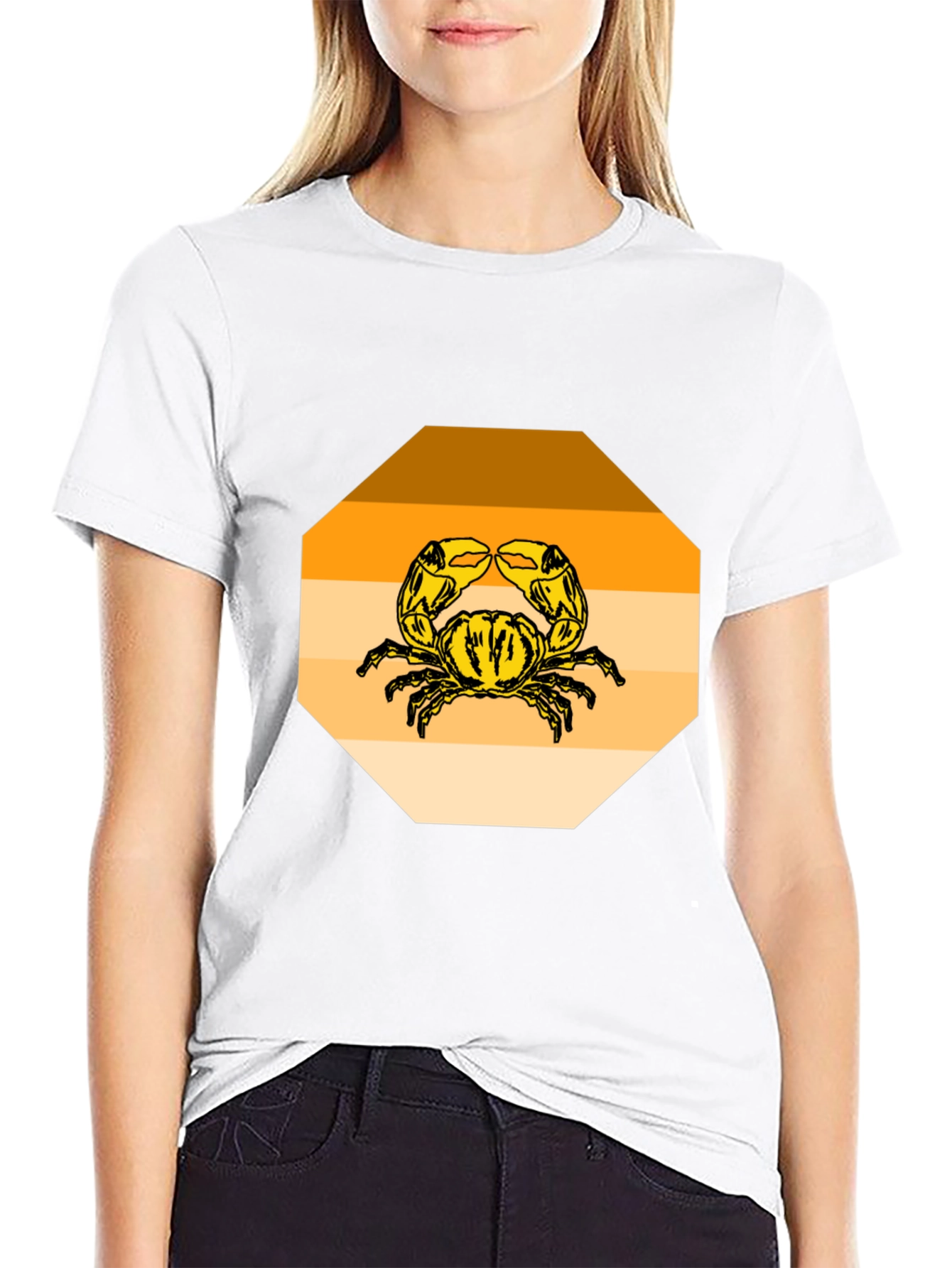 Retro Crab Graphic Tee - Coastal Style