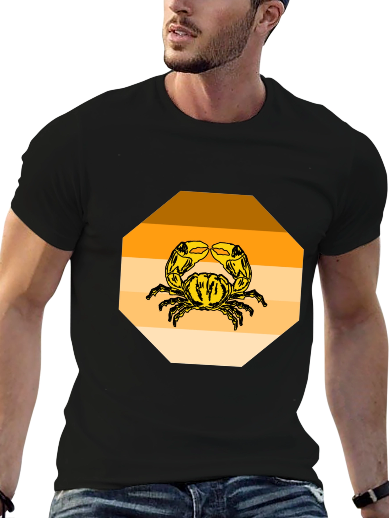 Retro Crab Graphic Tee - Coastal Style