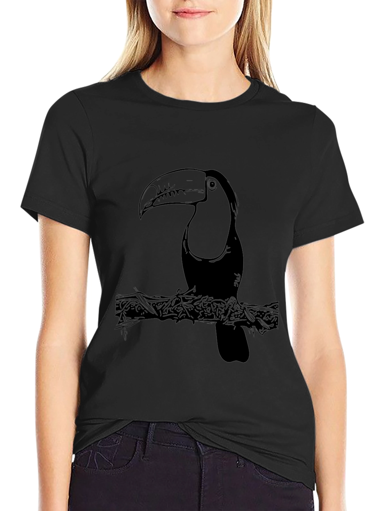 Toucannon Graphic Print Tee - Tropical Bird Design