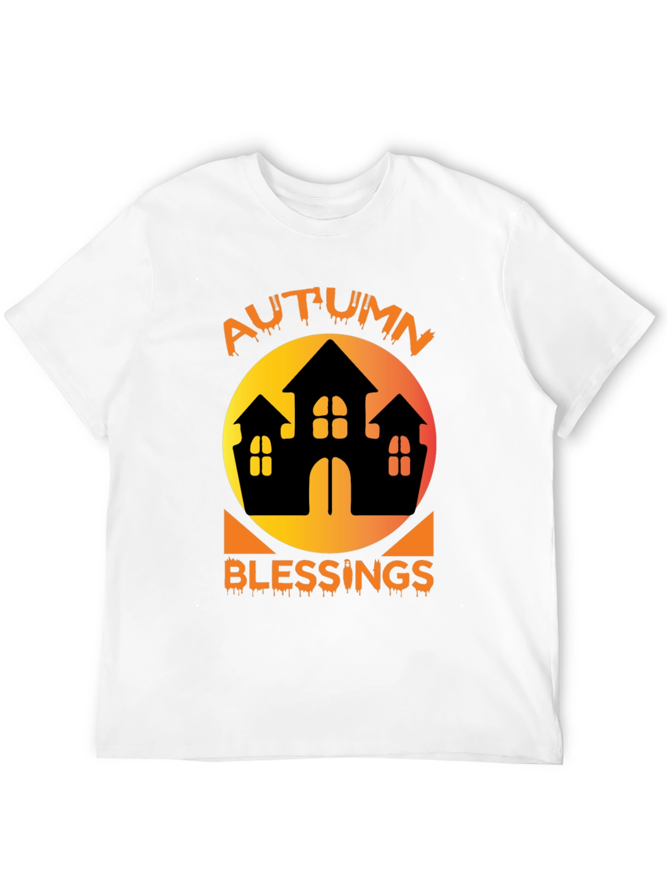 Autumn Blessings Haunted House T-Shirt