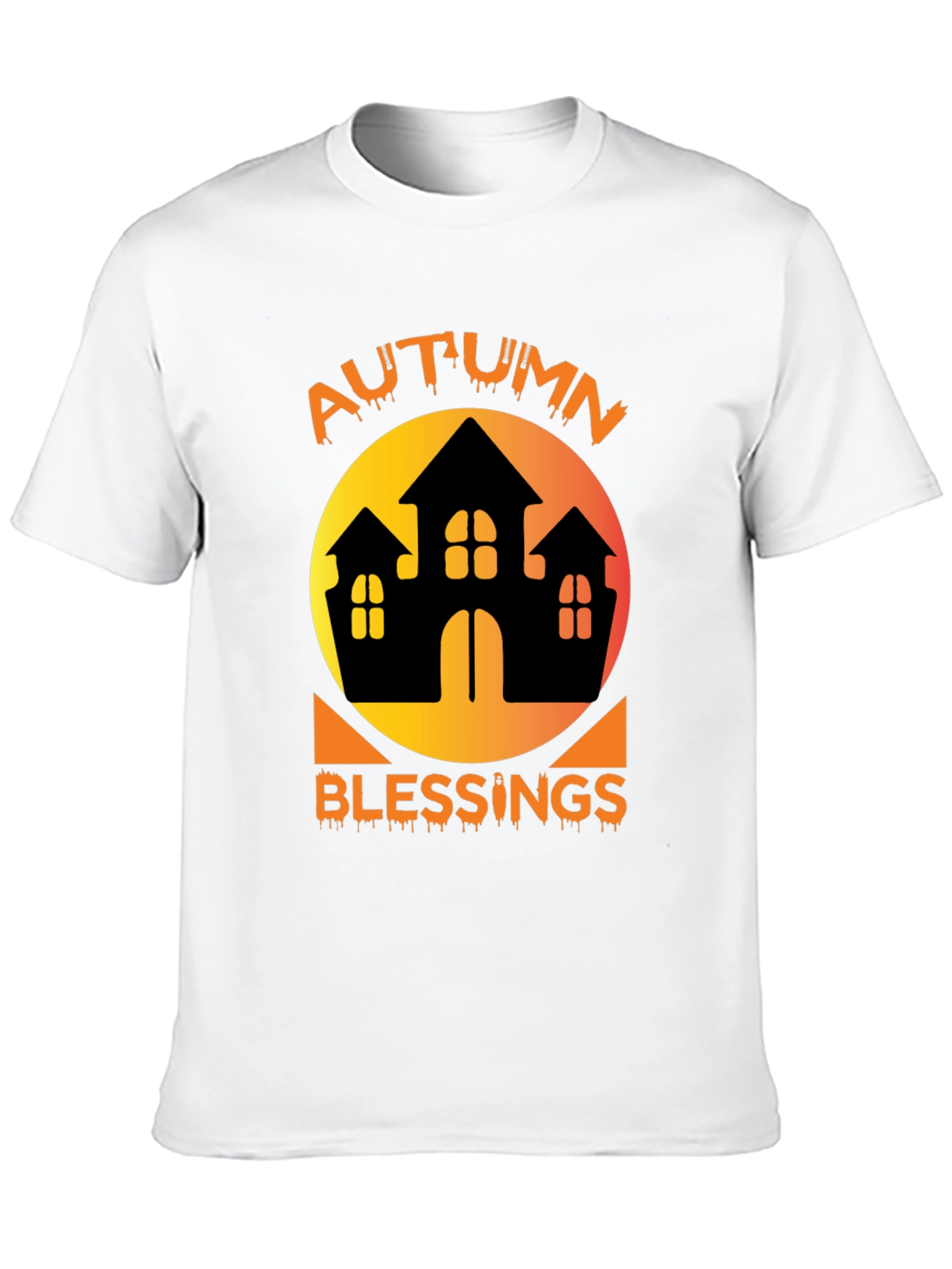 Autumn Blessings Haunted House T-Shirt